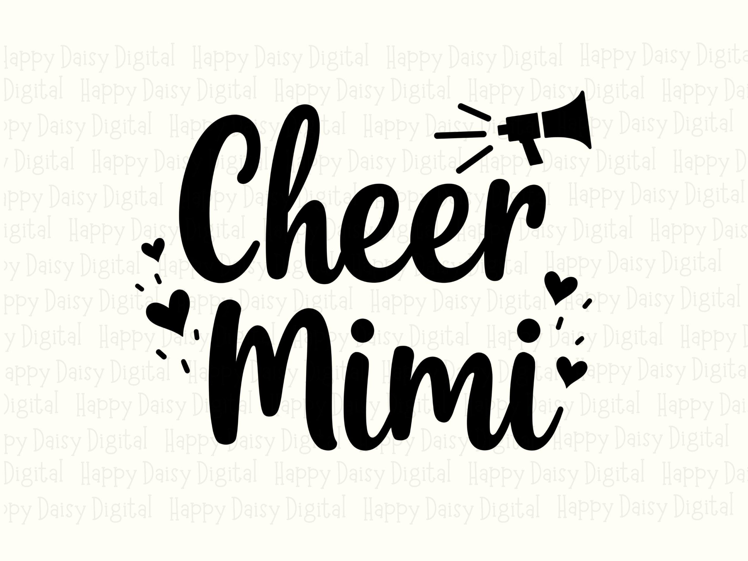 Cheer Mimi, Megaphone Clipart PNG & SVG, Sublimation Commercial Use | 300 DPI Print-Ready, Cricut Compatible - Image 2