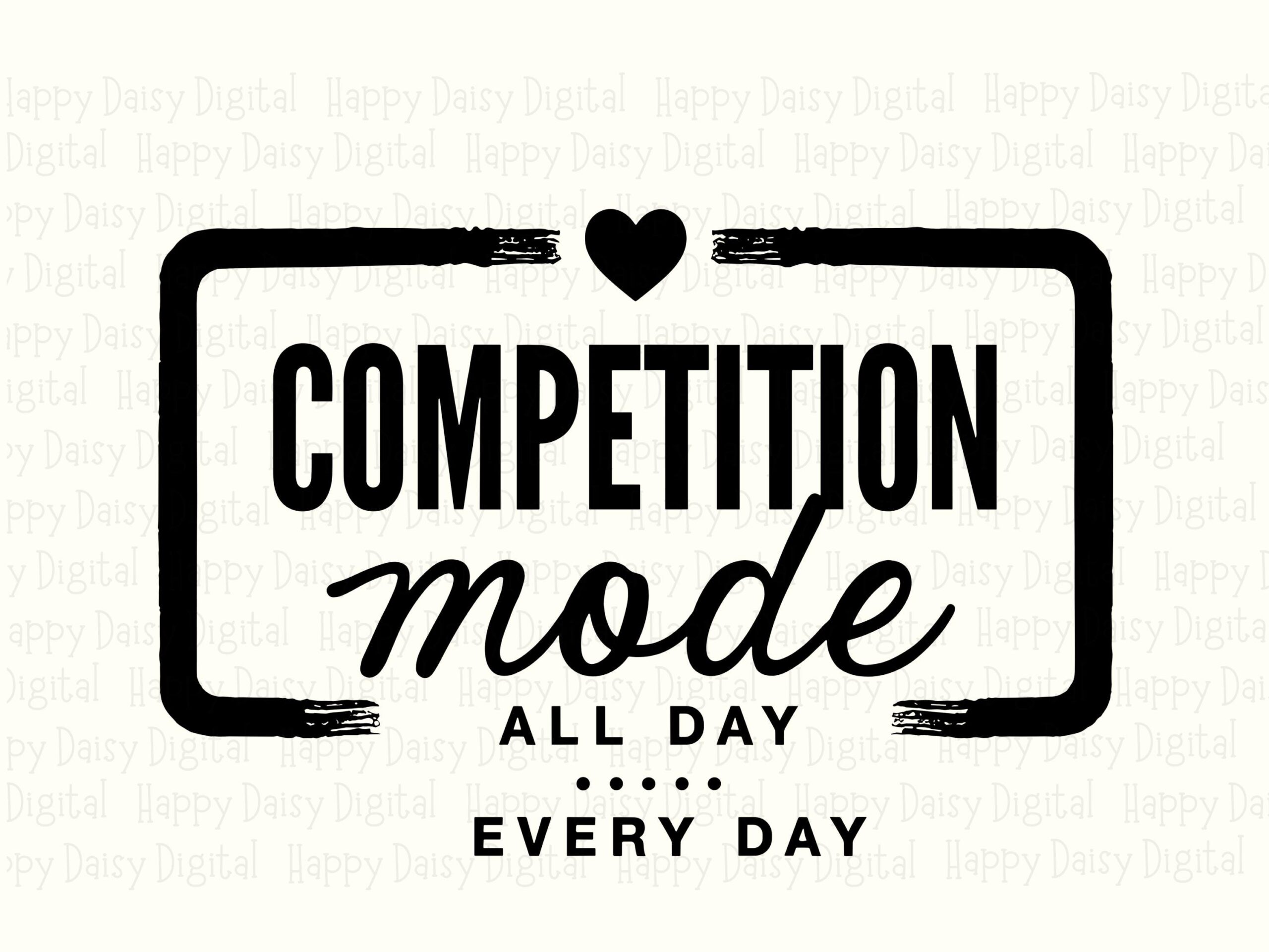 Competition Mode, Brush Frame PNG & SVG | Sublimation Commercial Use, Cheerleading POD - Heart Accent, Black - Image 2