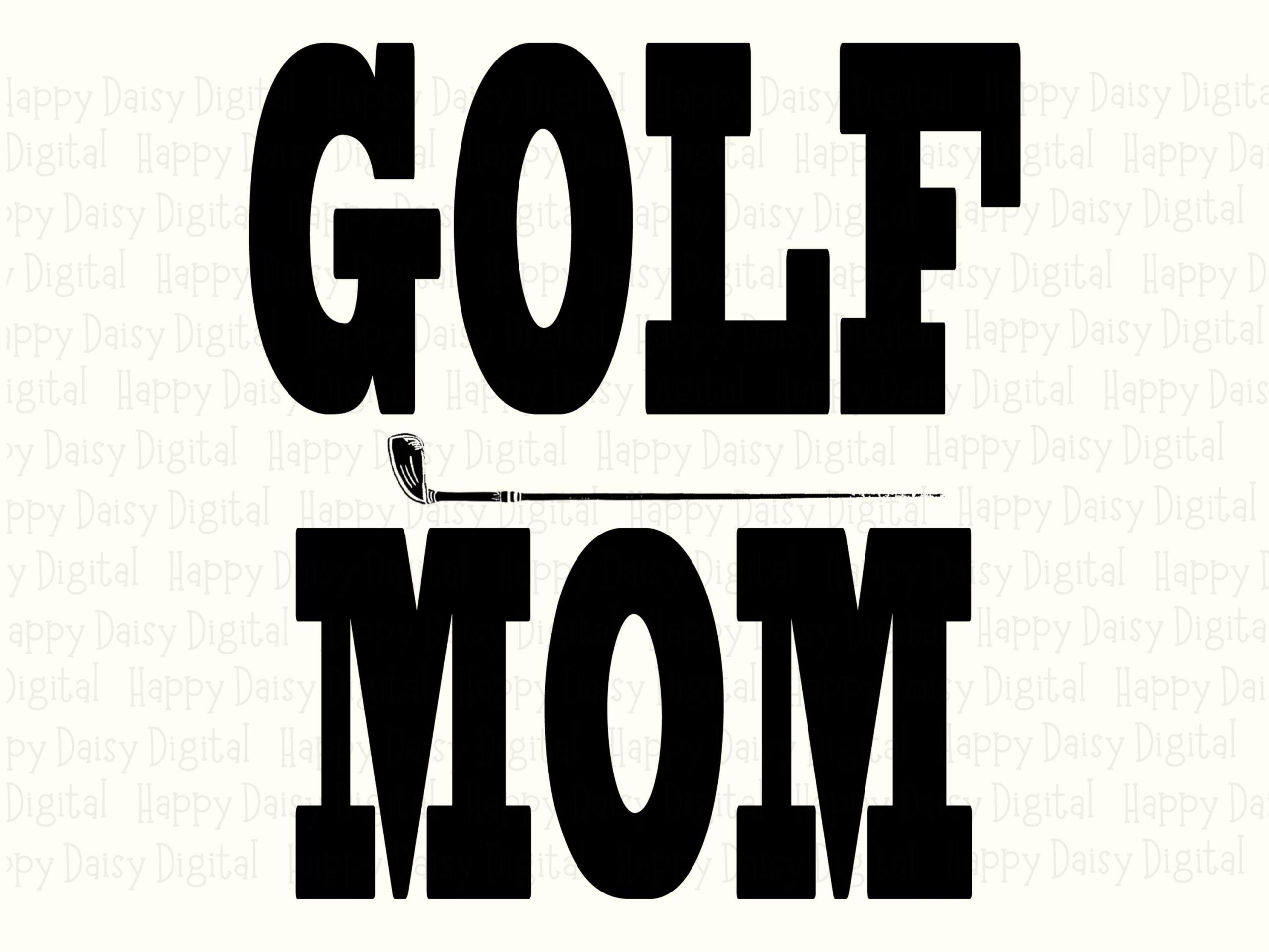 Golf Mom, Bold Block PNG, Sublimation Design, 300 DPI Print-Ready | Commercial Use, Club Graphic - Stacked Text - Image 2