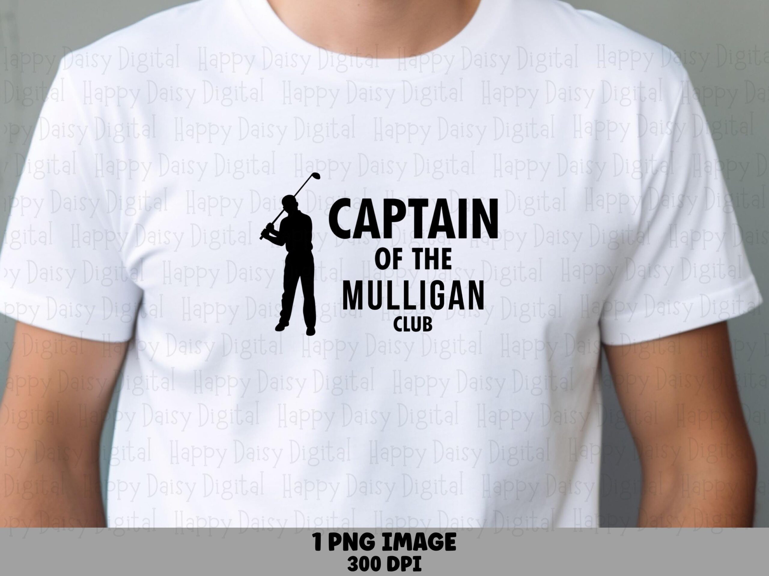 Mulligan Club, Golf Captain PNG | Golfer Silhouette Sublimation, Commercial Use License, 300 DPI