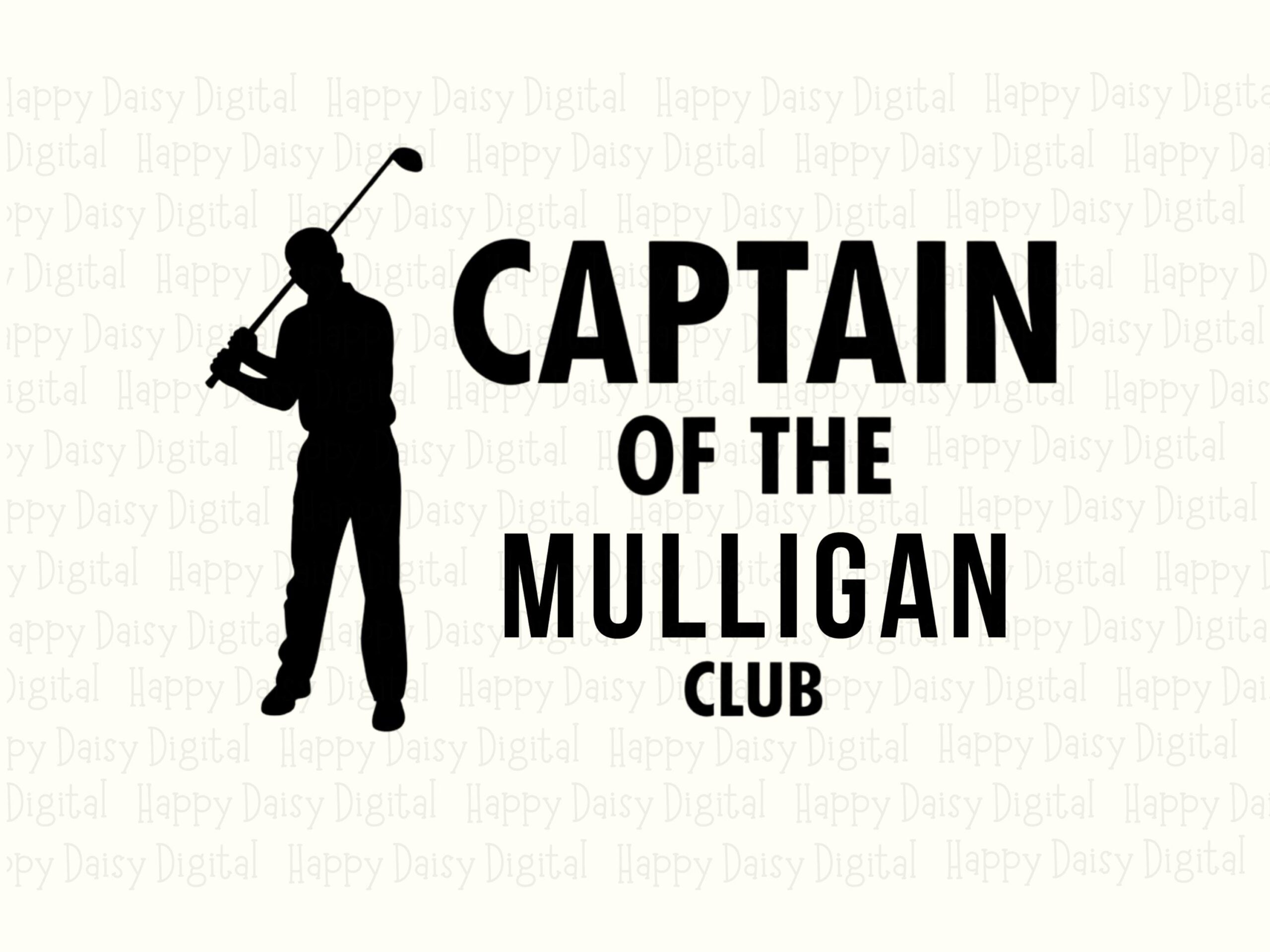 Mulligan Club, Golf Captain PNG | Golfer Silhouette Sublimation, Commercial Use License, 300 DPI - Image 2
