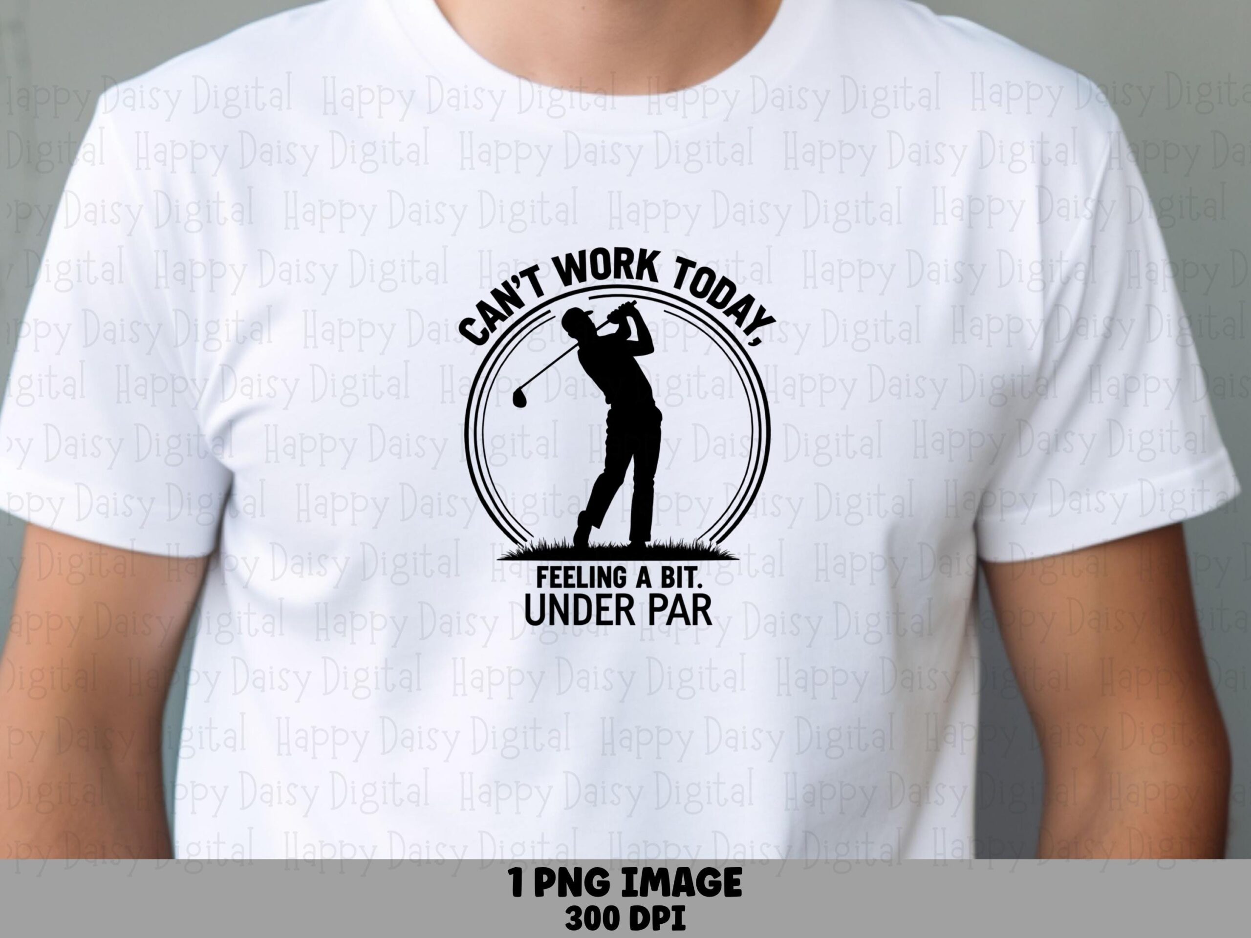 Under Par, Golfer Badge PNG | Sublimation Clipart, Commercial Use, Circular Design, 300 DPI