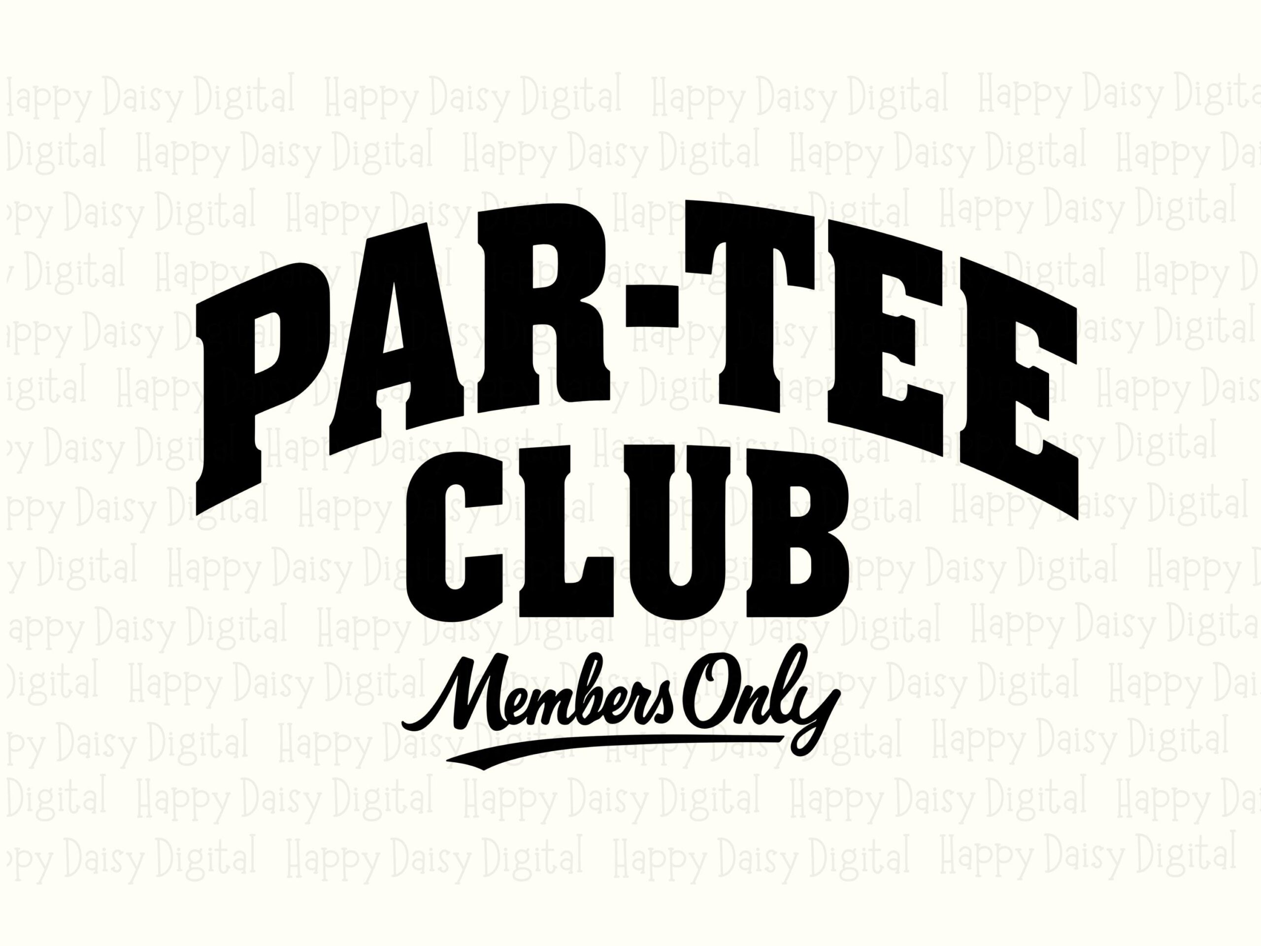 Par-Tee Club, Collegiate Golf Design PNG & SVG | Sublimation Ready, 300 DPI | Commercial Use - Image 2