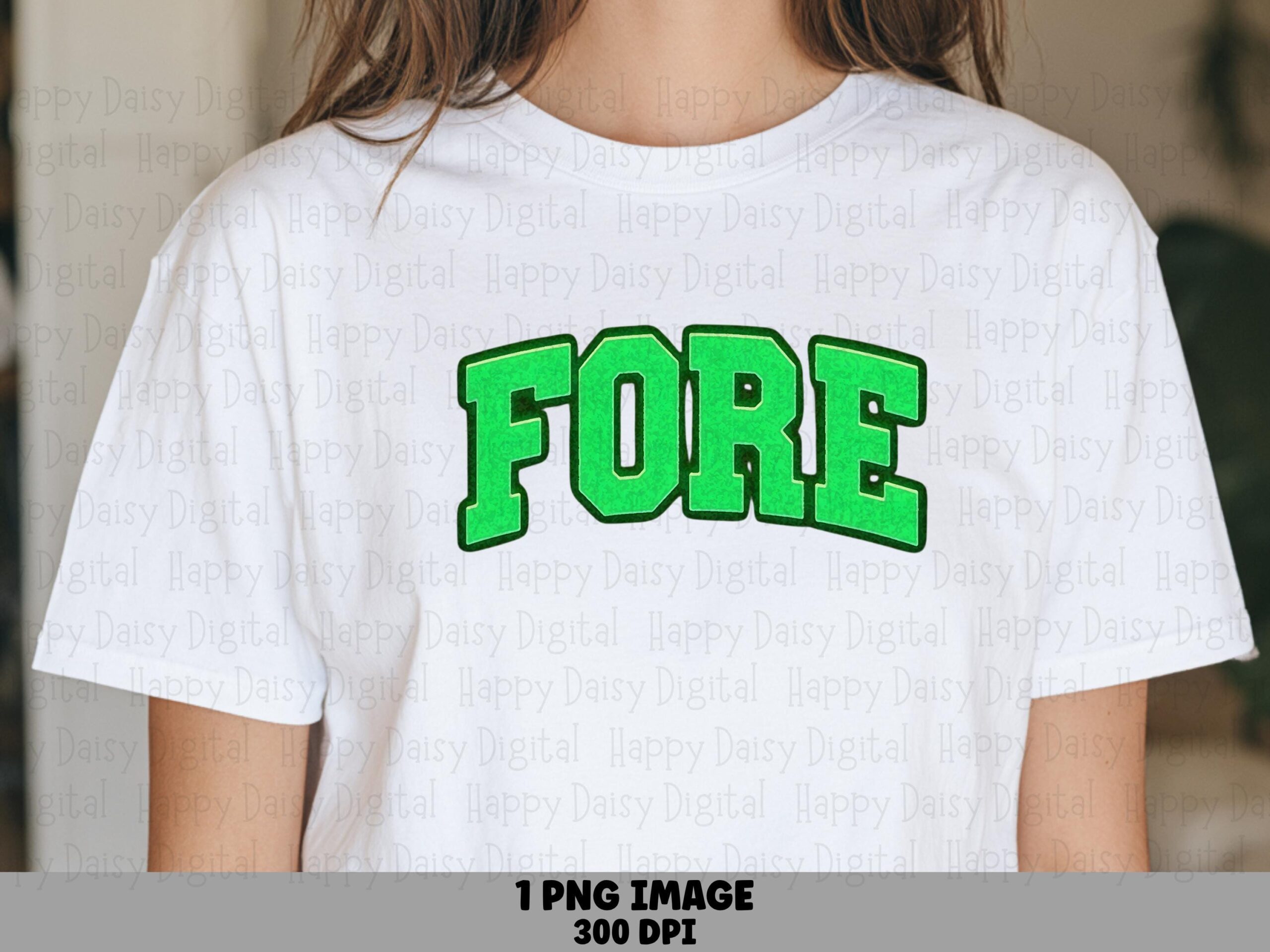 Golf Varsity, Collegiate Fore PNG | Sublimation Print File, 300 DPI | Commercial Use, POD Design