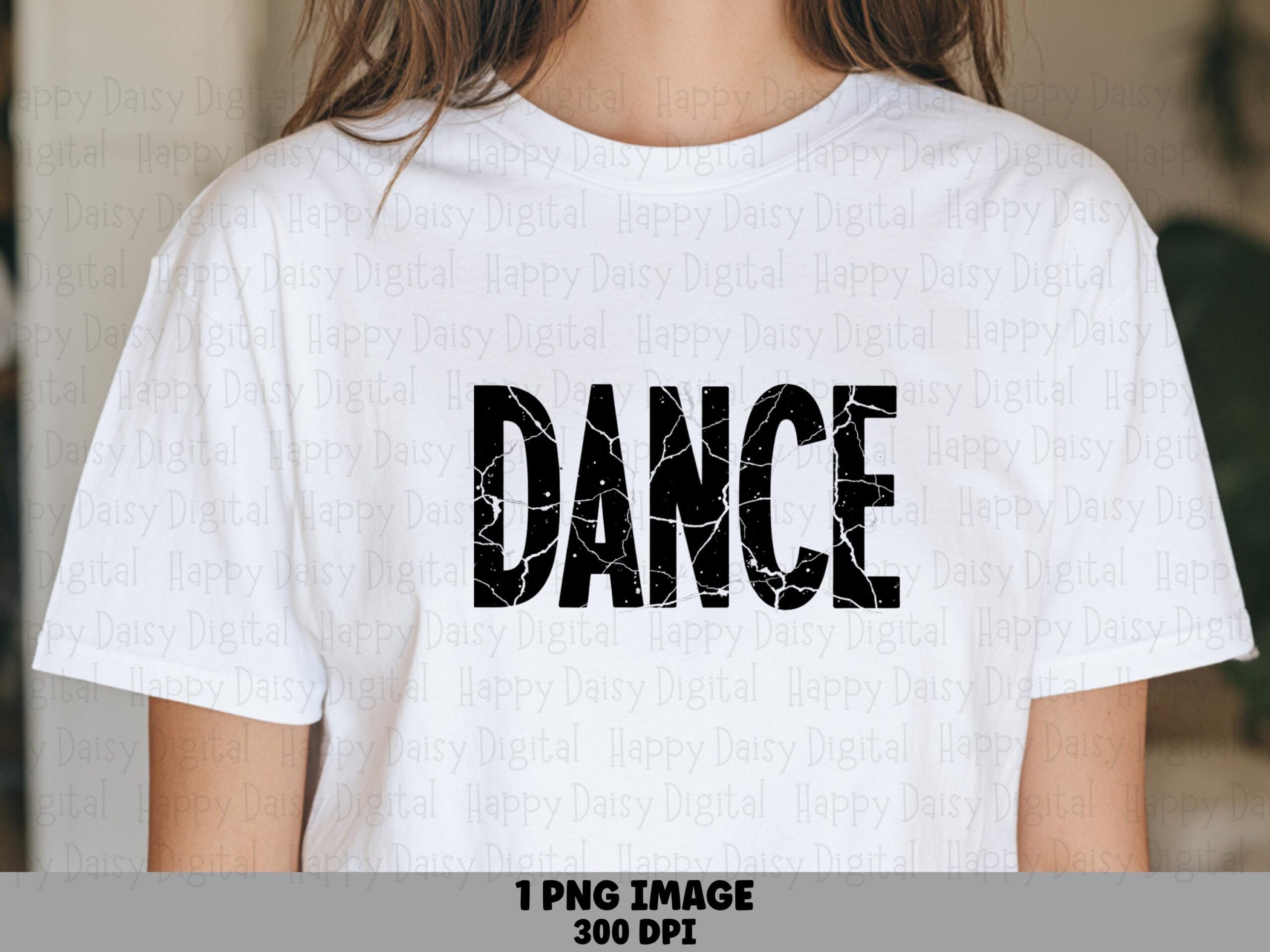 Dance Design, Grunge Distressed Tee PNG | Sublimation Printable, 300 DPI | Commercial Use Clipart