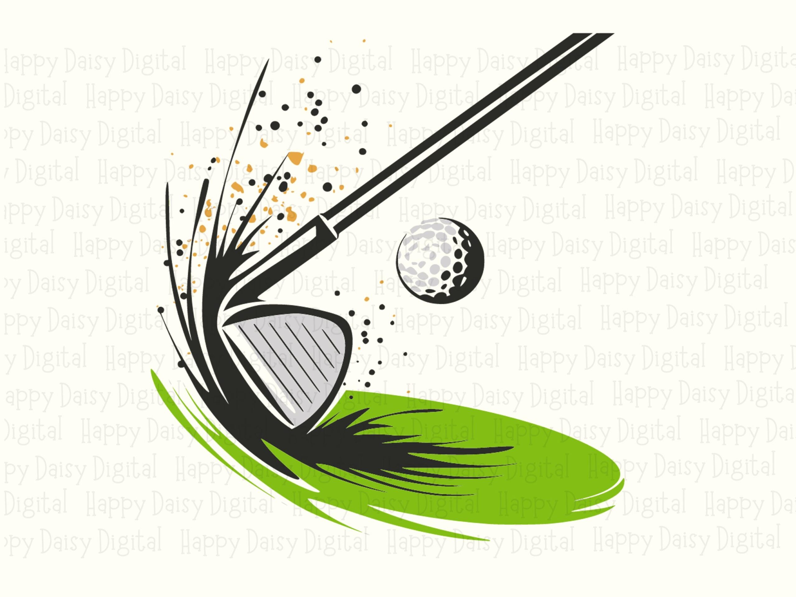 Golf Swing, Green Grass Swoosh Club Clipart | PNG SVG, Commercial Use, Sublimation, Print Ready 300 DPI Files - Image 2