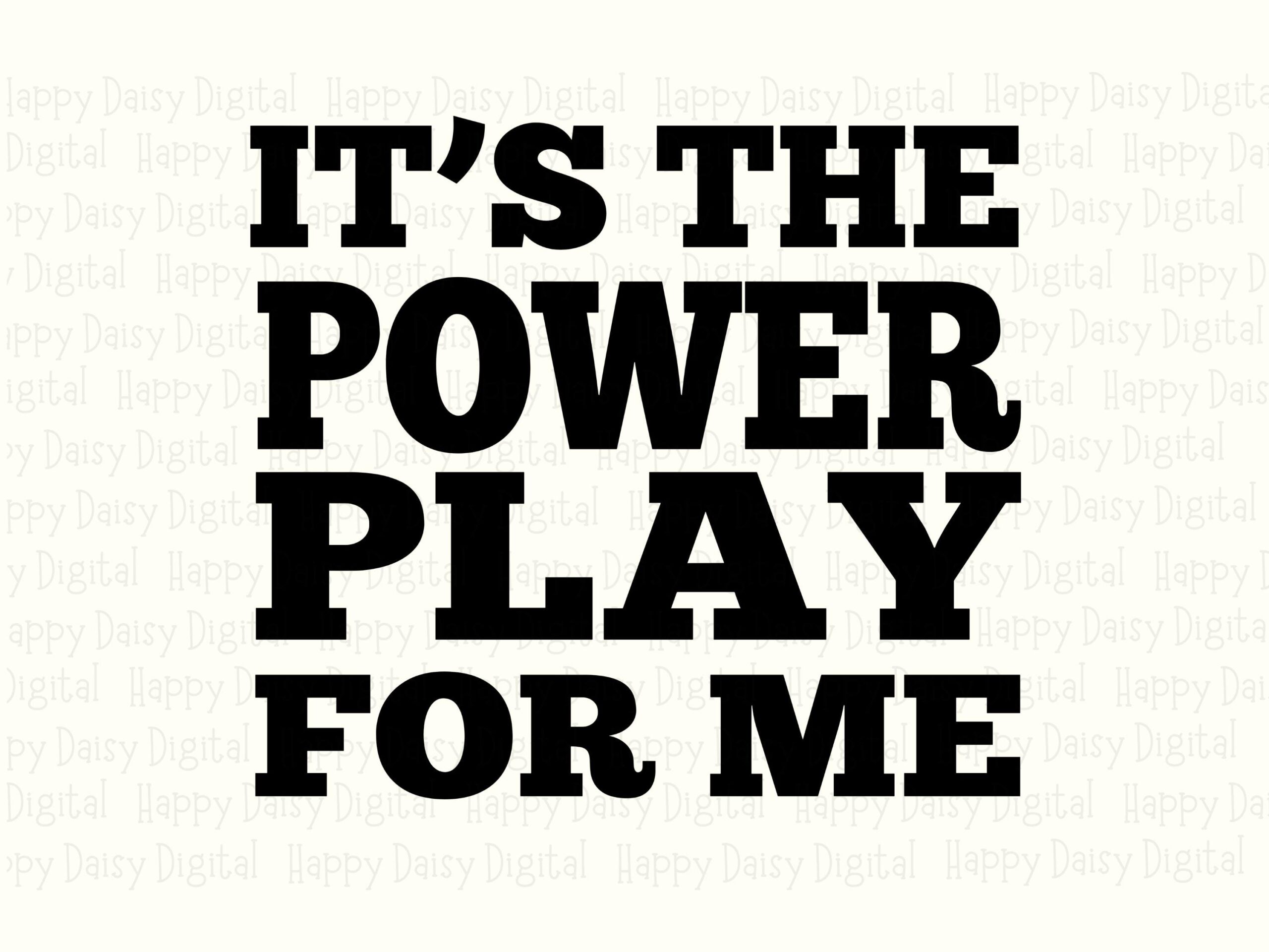 Power Play, Bold Hockey Tee Design PNG & SVG | Sublimation Files, Commercial Use, POD, Print-Ready 300DPI - Image 2