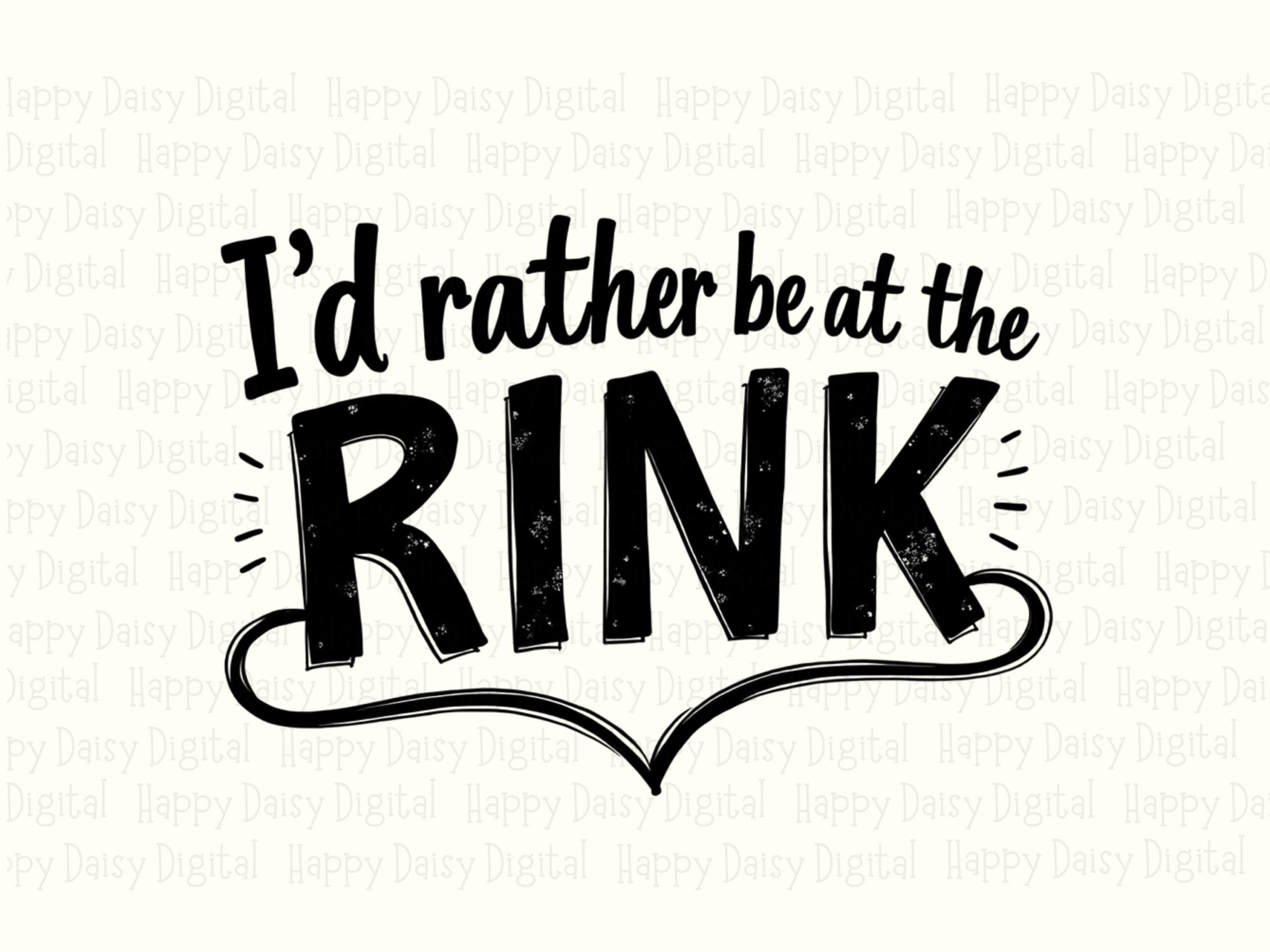 Rink PNG Design, Distressed Script Hockey Graphic - Sublimation, Commercial Use, Hand-Drawn Accents, 300 DPI - Image 2
