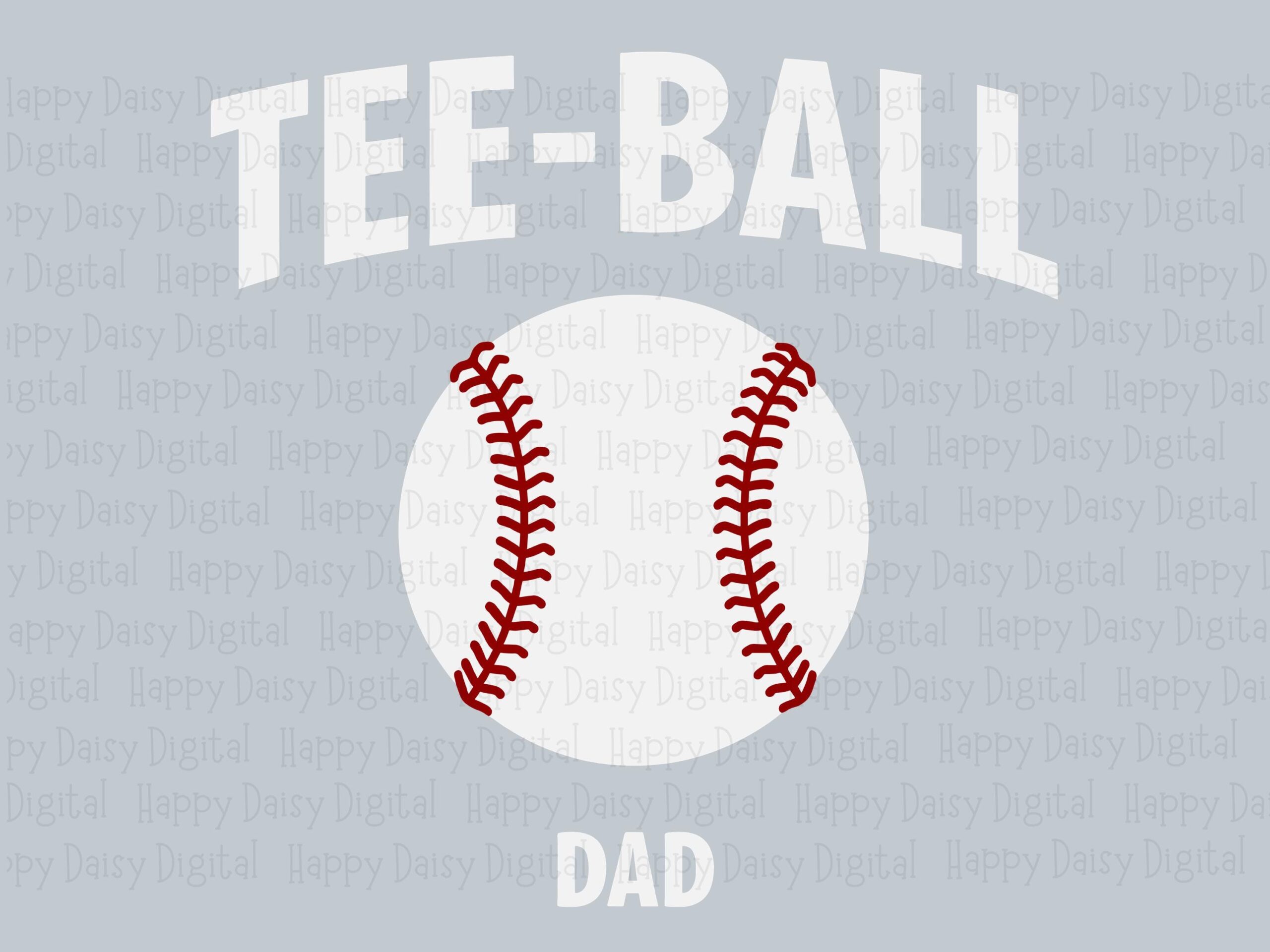 Tee Ball Dad, Varsity Baseball Design, PNG + SVG Files | Sublimation Commercial Use, Print-Ready 300 DPI, Cricut Compatible - Image 2