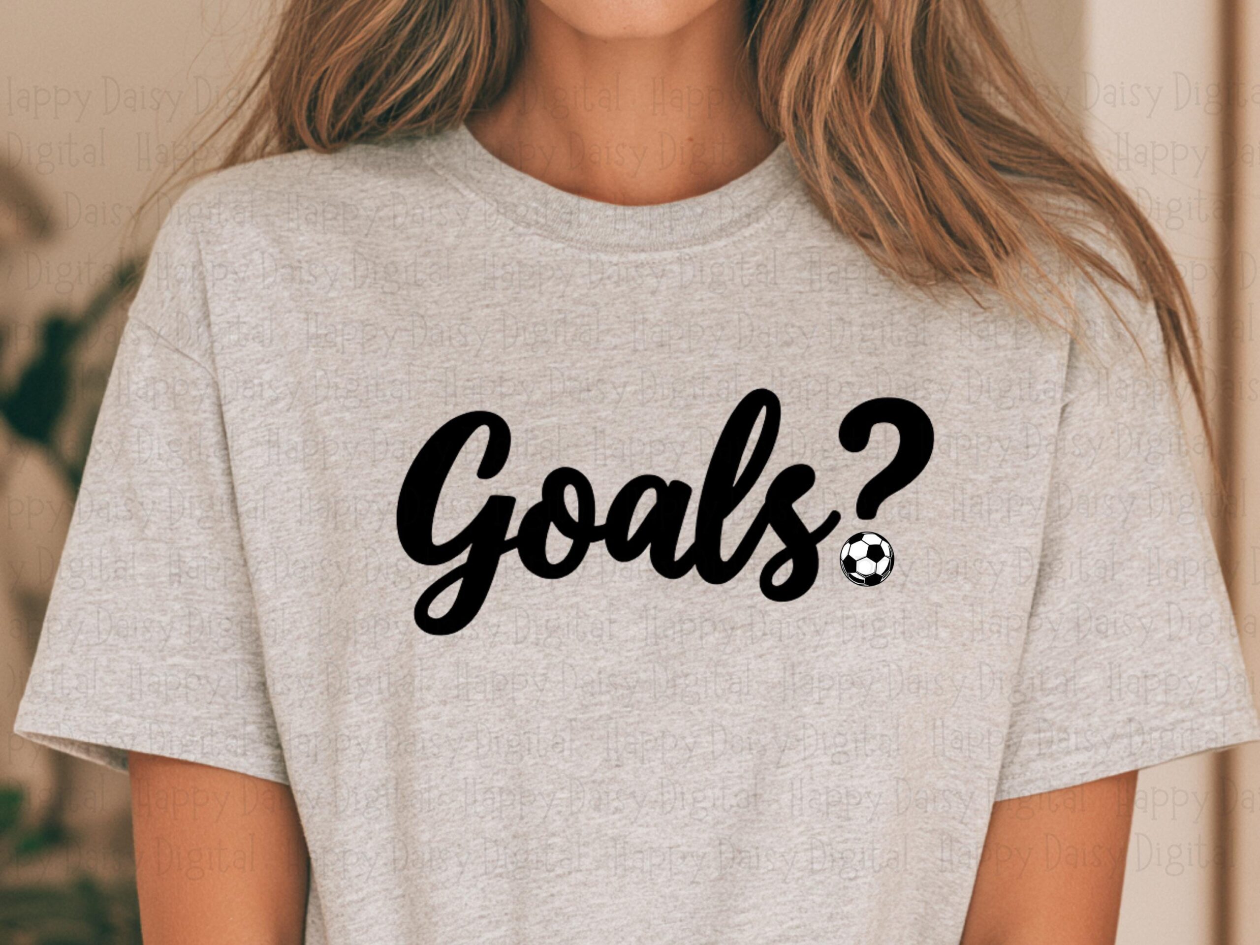 Goals Script, Minimalist Soccer Ball PNG | Cursive Black Design | 300 DPI, Sublimation, Commercial Use - Image 2