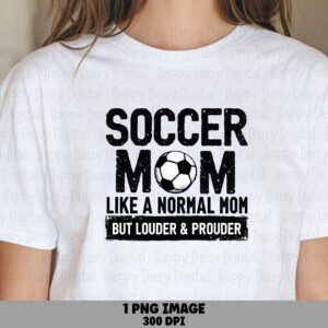 Soccer Mom, Distressed Bold Quote PNG | Sublimation Commercial Use, 300 DPI Transparent, Team Spirit Design