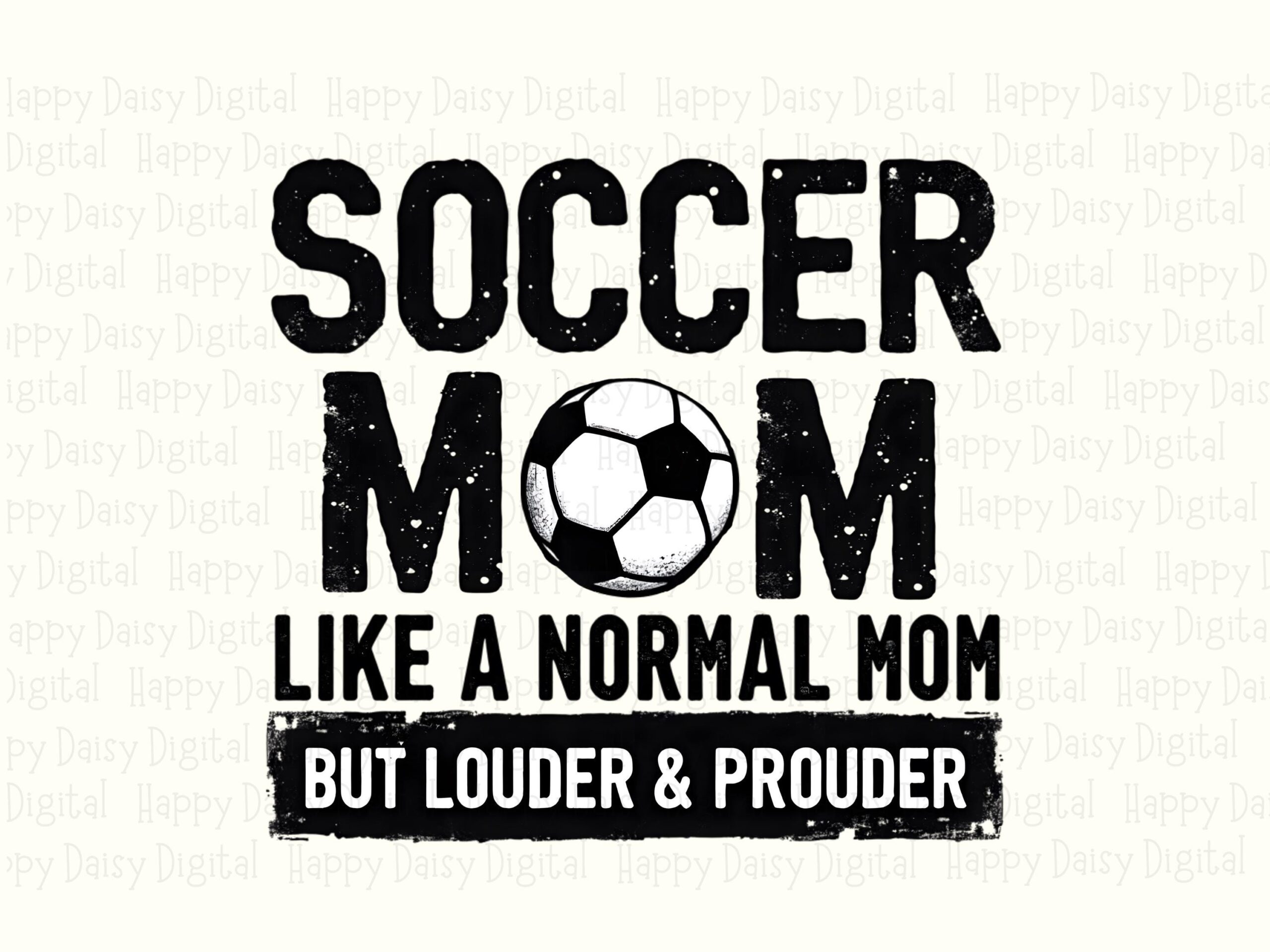 Soccer Mom, Distressed Bold Quote PNG | Sublimation Commercial Use, 300 DPI Transparent, Team Spirit Design - Image 2