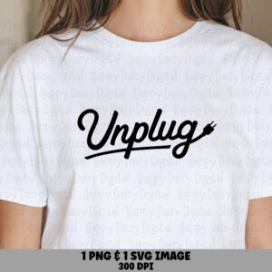 Unplug Clipart PNG, Minimal Script Design - Plug Icon Accent | SVG File, Commercial Use, 300 DPI For Cricut