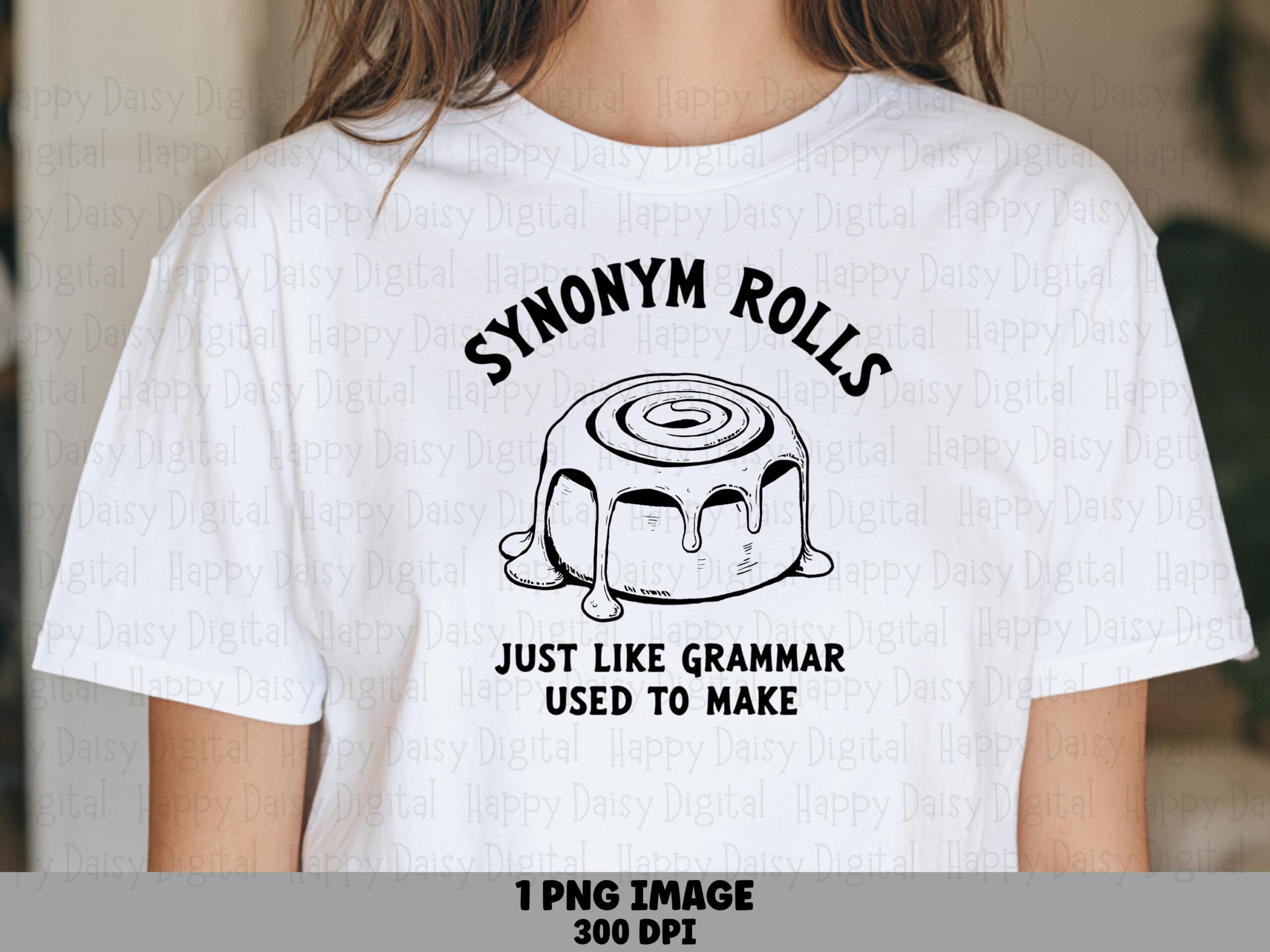 Sublimation PNG, Synonym Rolls Pun Clipart, Cinnamon Roll Illustration | Commercial License - 300 DPI