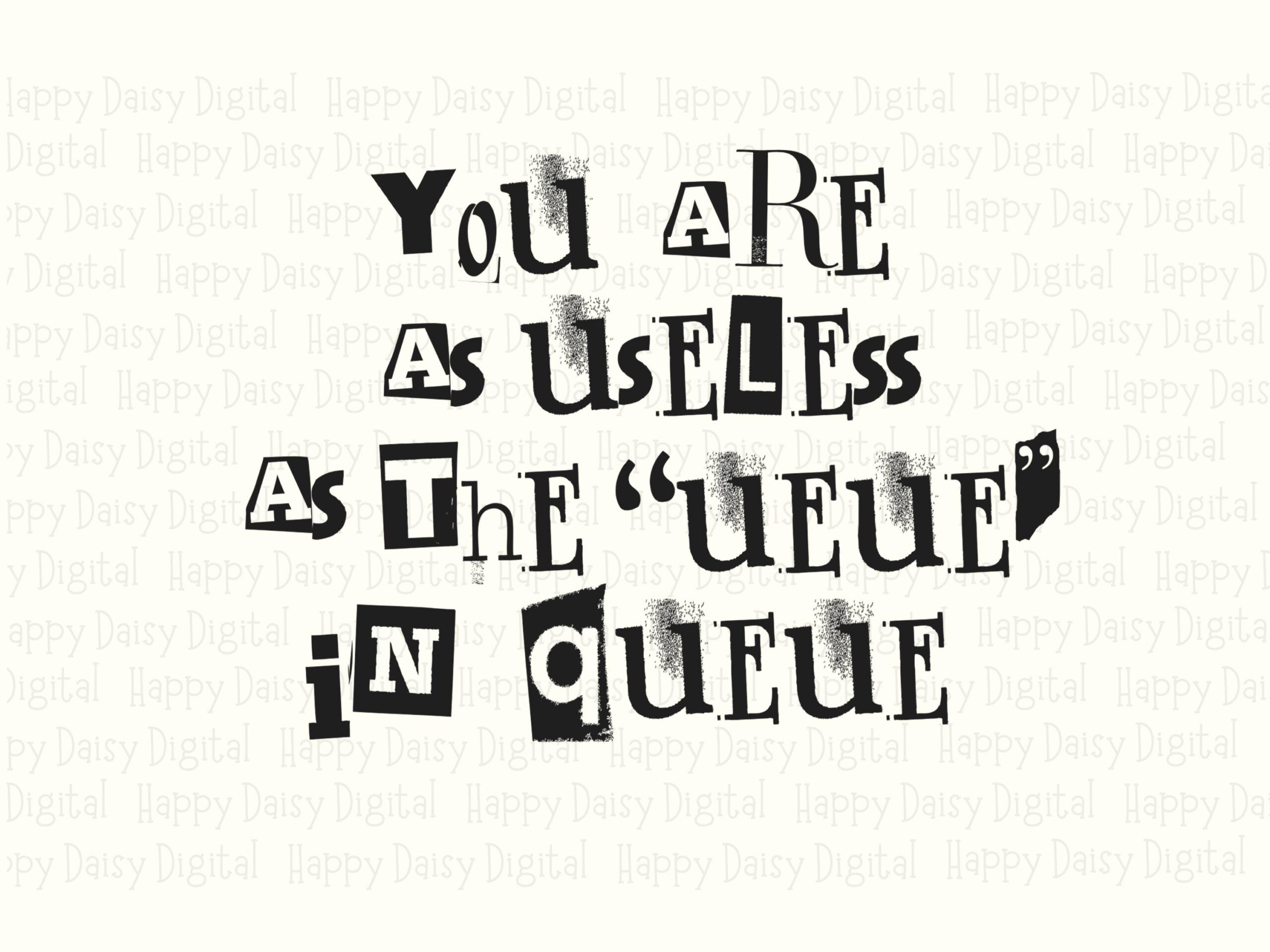 Sublimation PNG, Ransom-Note Wordplay Design | Funny Insult Clipart, Transparent 300 DPI, Commercial Use - Image 2