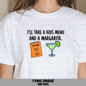 Kids Menu Joke, Funny Parenting PNG | Sublimation Commercial Use | 300 DPI, Transparent Background