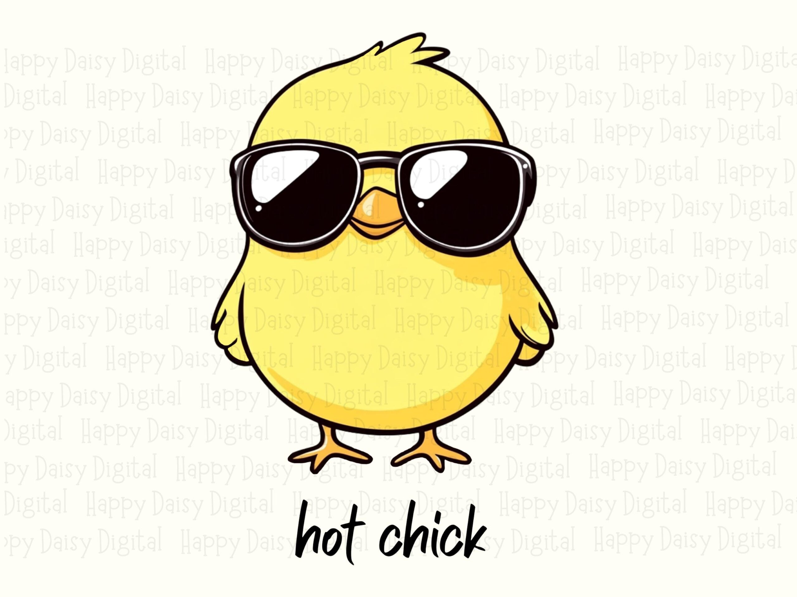 Sublimation PNG, Cute Chick Cartoon Design | Sunglasses Graphic, Commercial Use, For POD Sellers, 300 DPI - Image 2