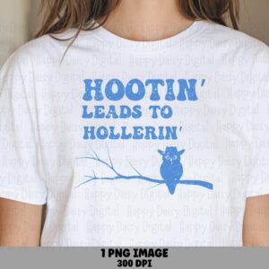 Owl Design, Distressed Blue Illustration PNG | Sublimation Commercial License | 300 DPI, Funny Southern Saying
