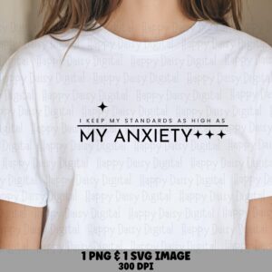 High Standards, Minimalist Sarcastic Quote SVG PNG | Digital Download | 300 DPI, Commercial License