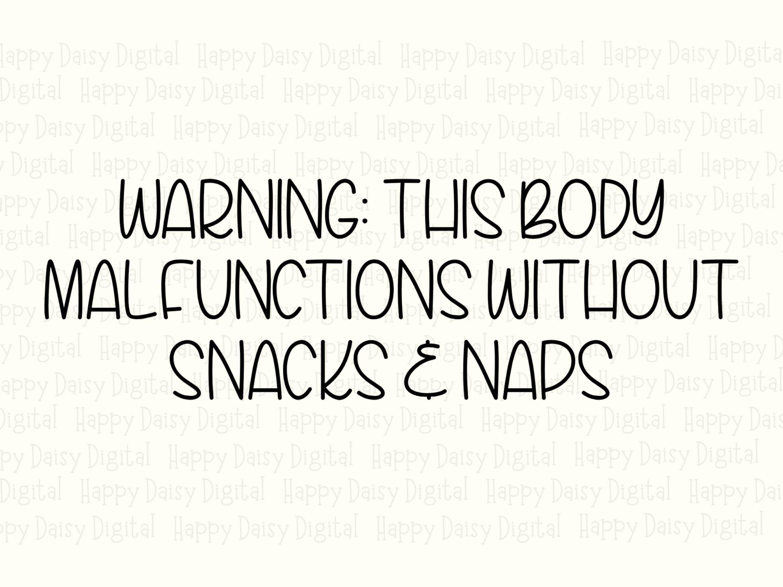 Snacks Naps Funny, Thin Font SVG PNG | Digital 300 DPI, Commercial Use - Sublimation, Cricut Compatible - Image 2