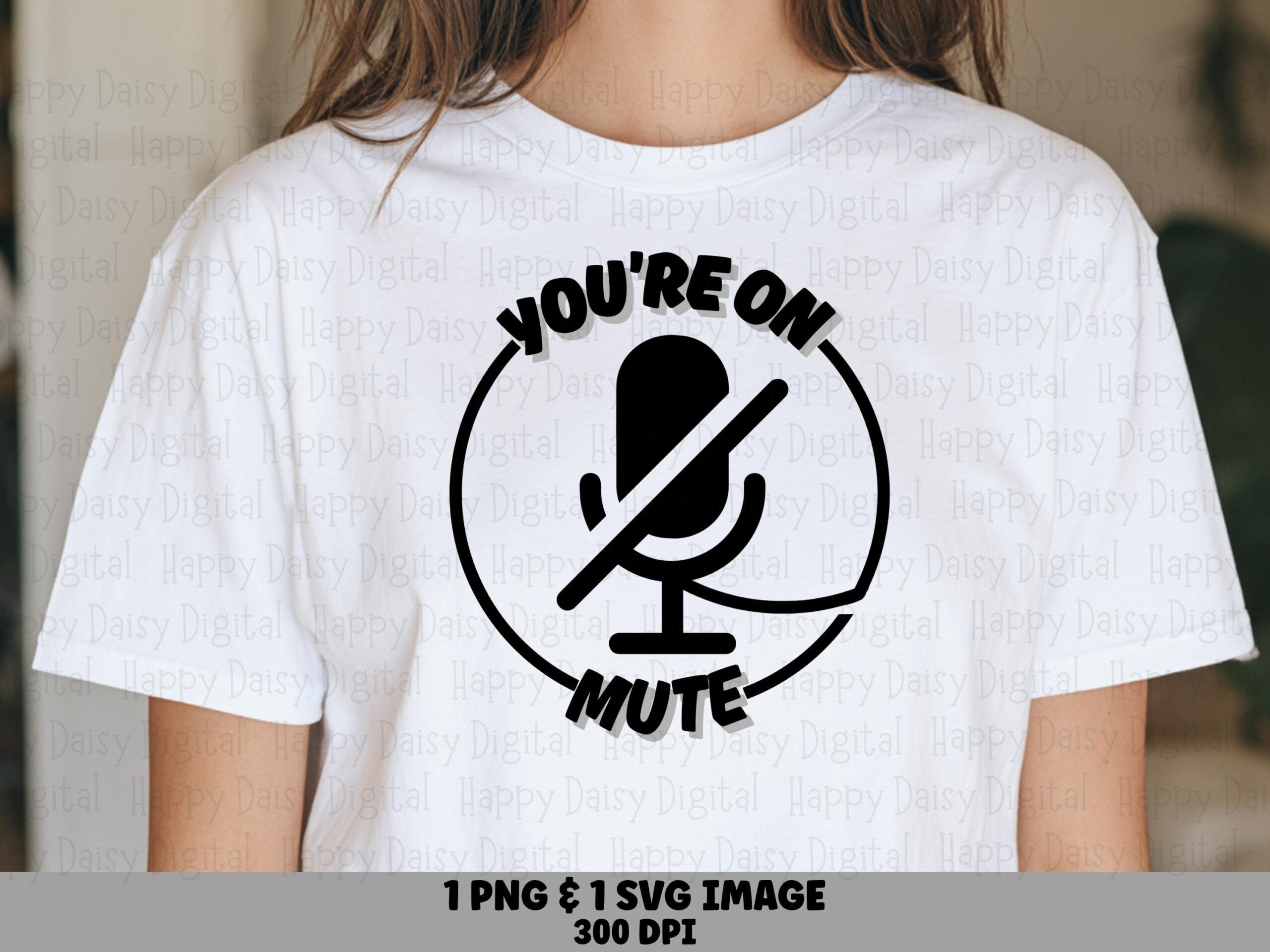 On Mute, Funny Remote Work Icon Set | PNG SVG Files | 300 DPI, Commercial License, Pod Sellers, Small Business