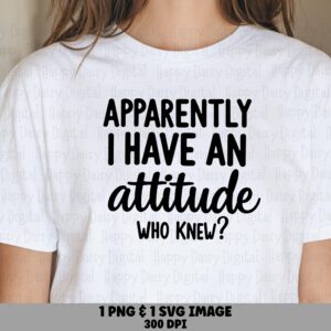 Sassy Tee, Attitude Quote Graphic | PNG SVG Files | Print-Ready 300 DPI, Commercial Use, Cricut Compatible