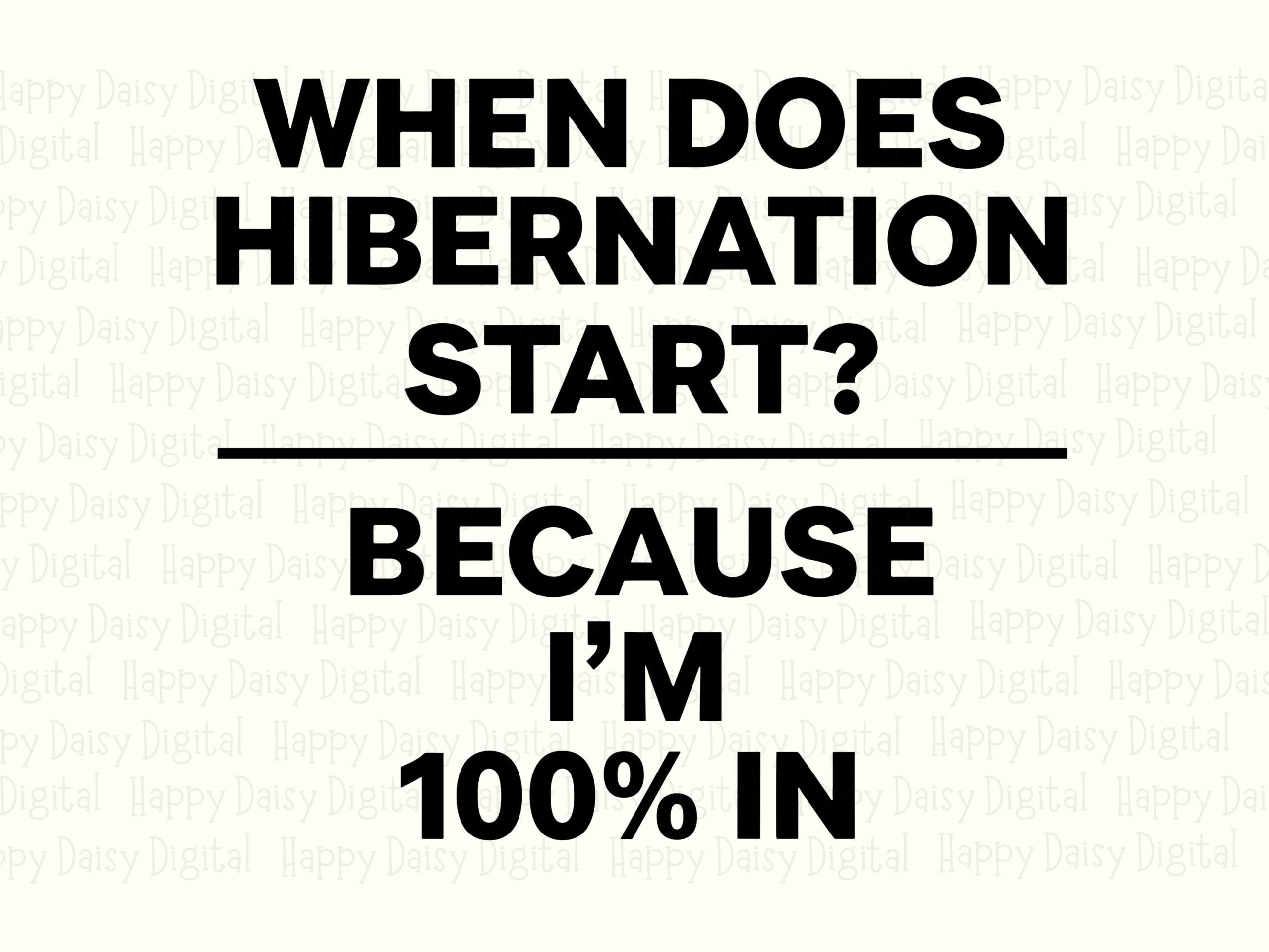 Hibernation Svg, Funny Winter Quote Clipart | PNG Bundle, Sublimation Ready | Cricut Silhouette Use - Image 2