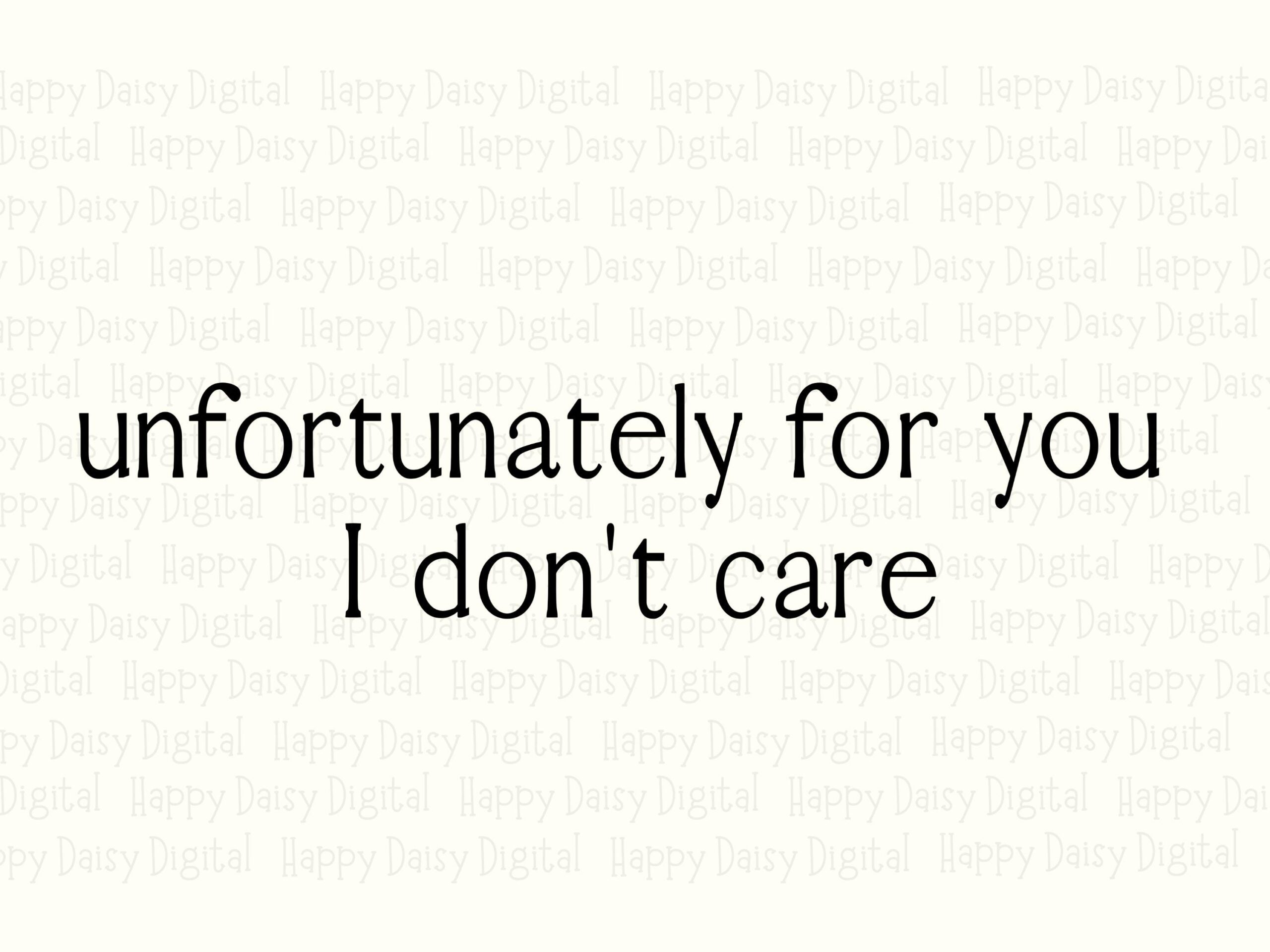 Dont Care Svg, Sassy Minimalist Quote Design | Png Bundle, Commercial License - Cricut, Silhouette - Image 2