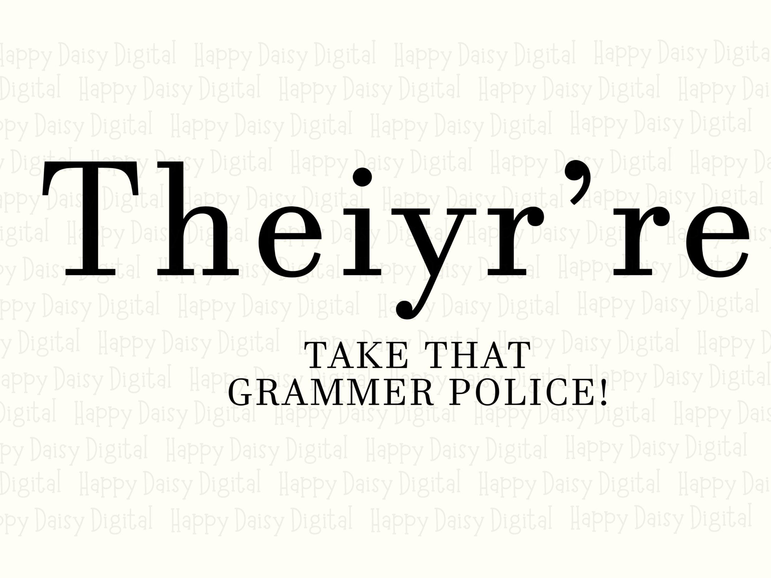 Grammar Police Svg, Sarcastic Wordplay Design | PNG Bundle - Sublimation Ready, Cricut Compatible - Image 2