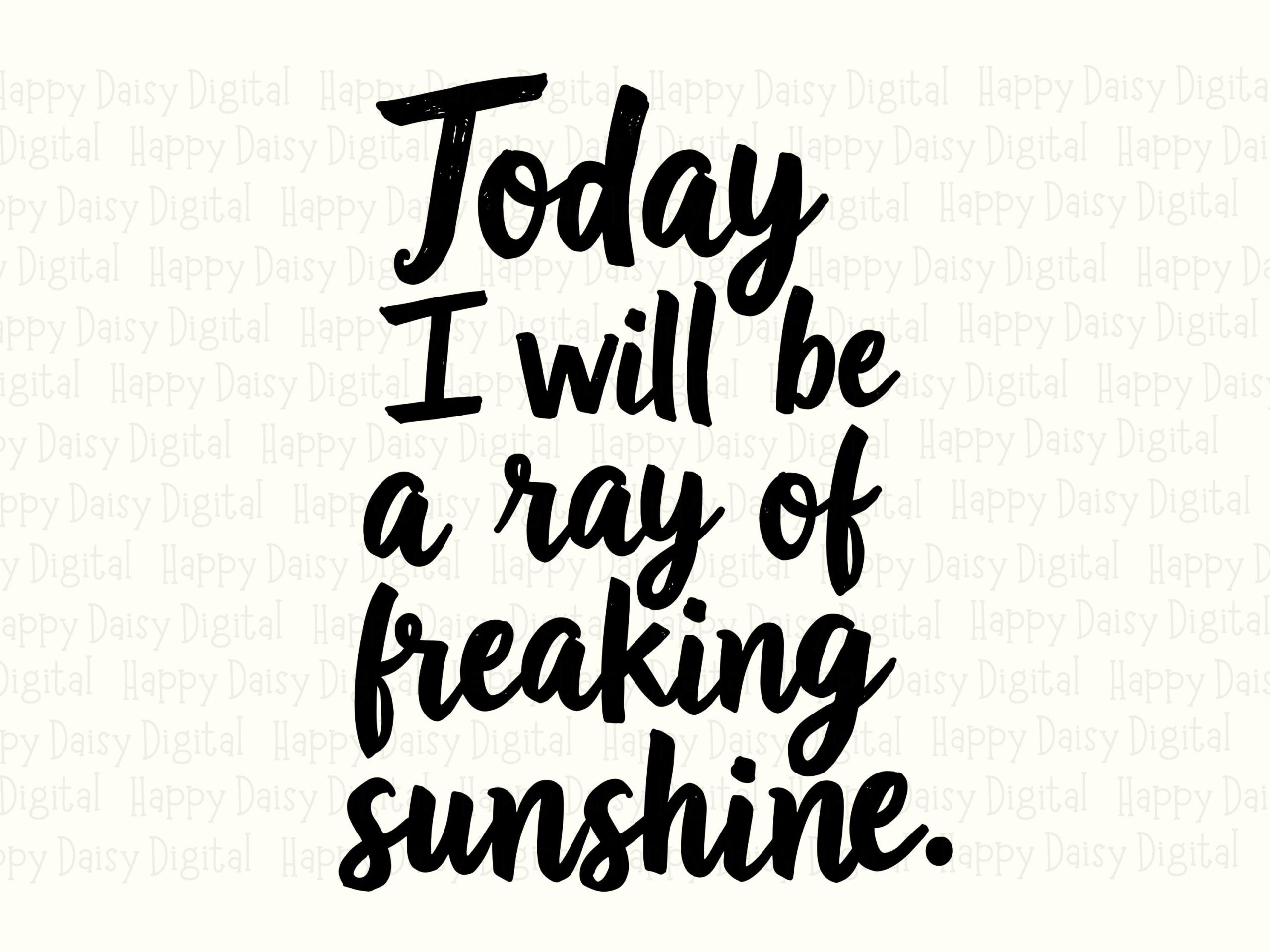 Ray Of Sunshine SVG, Sarcastic Brush Script Design, Funny Quote | PNG Bundle | Commercial Use For POD - Image 2