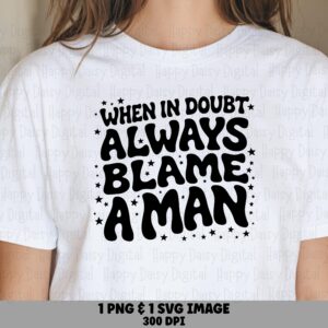 When In Doubt, Retro Wavy Quote SVG Bundle | PNG, Commercial License, 300 DPI - Tumblers Tote Mugs