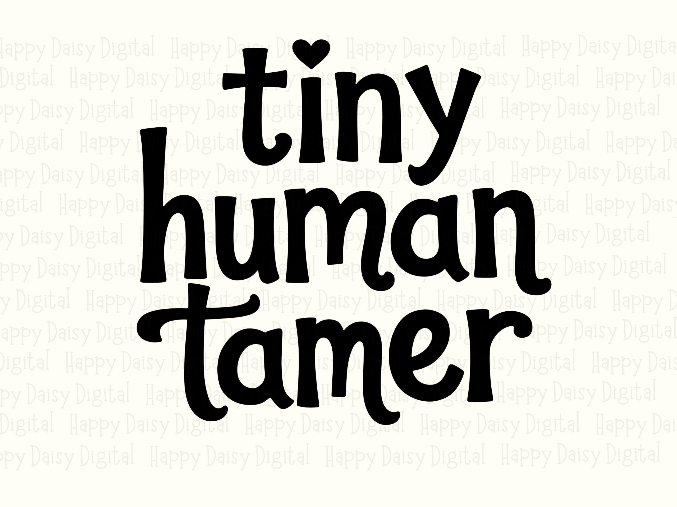 Tiny Human Tamer, Chunky Script Teacher SVG PNG Bundle | Commercial License, Print-Ready 300DPI - Image 2