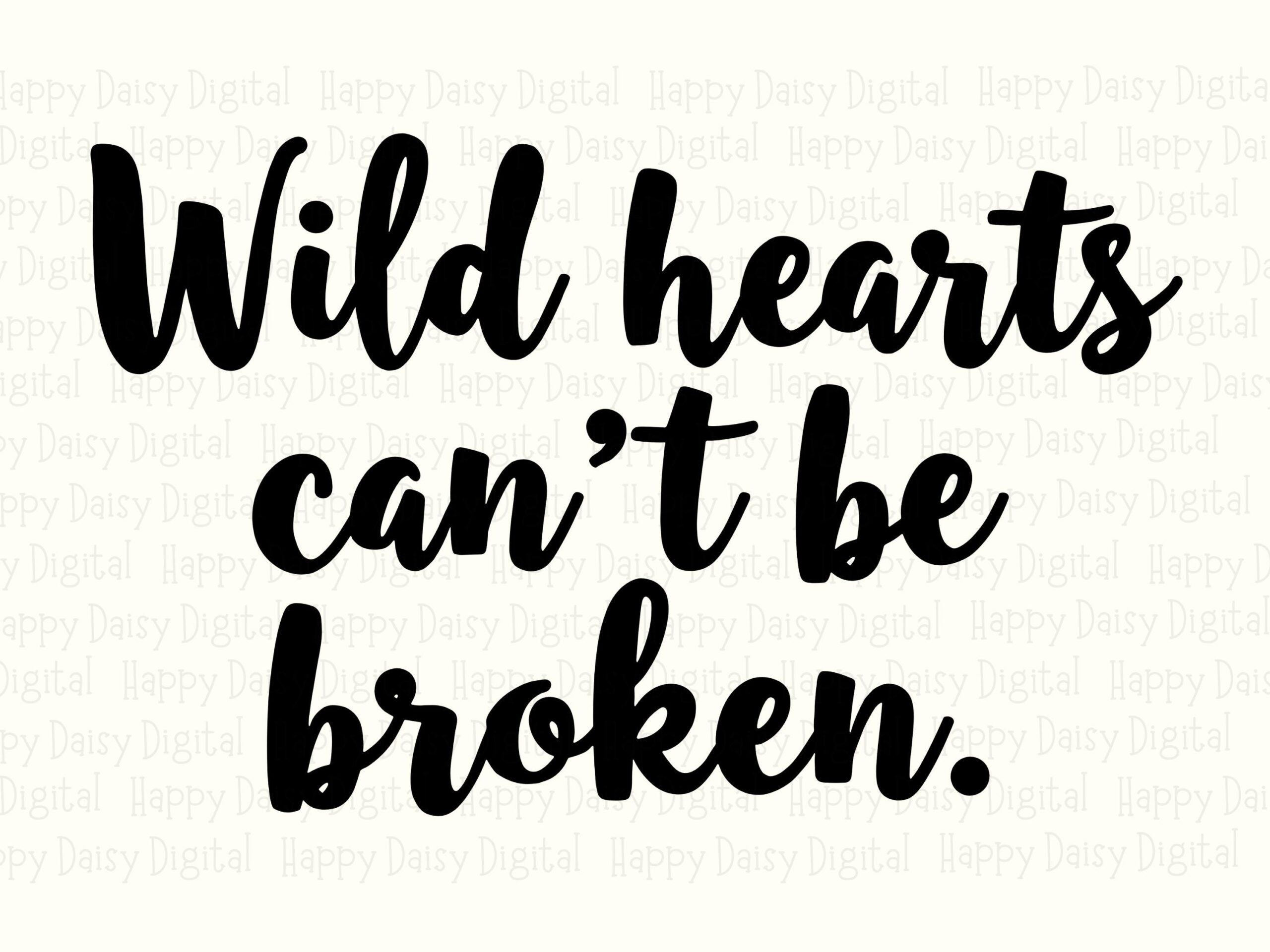 Wild Hearts Svg, Free Spirit Brush Script Design | PNG Bundle, Commercial License, Sublimation Ready - Image 2