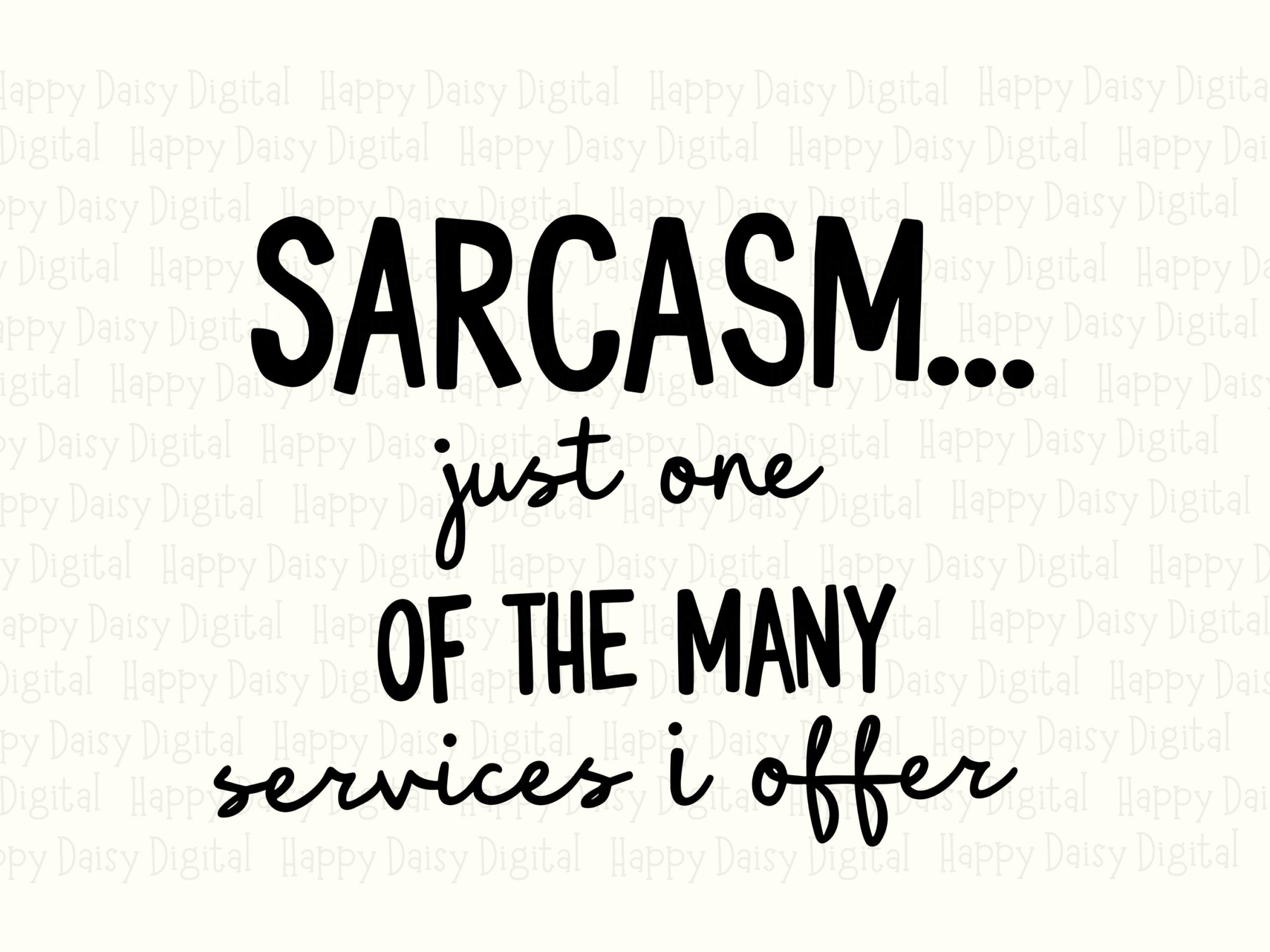 Sarcasm Svg, Typewriter & Script Quote, Funny Saying Design | PNG Bundle | 300 DPI, Commercial Use - Image 2