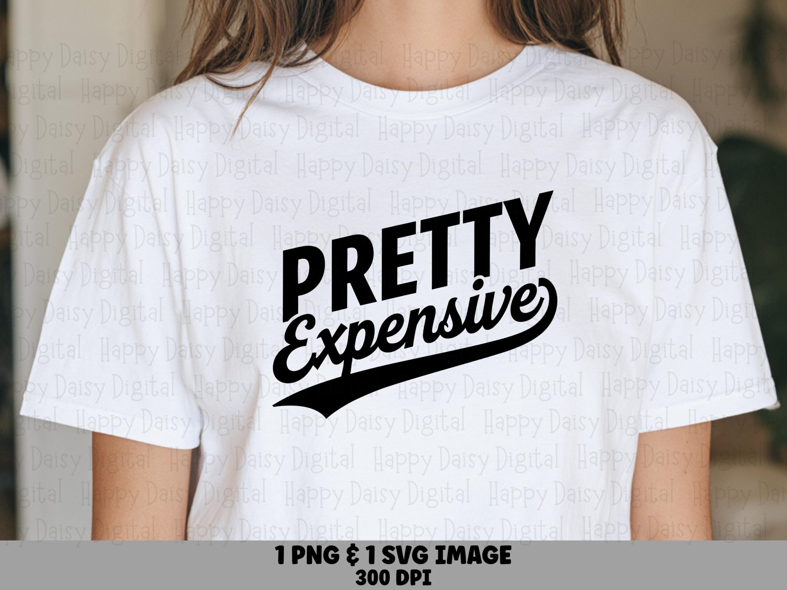 Pretty Expensive, Sassy Quote SVG PNG Bundle | Script Swoosh Design - Commercial Use, 300 DPI