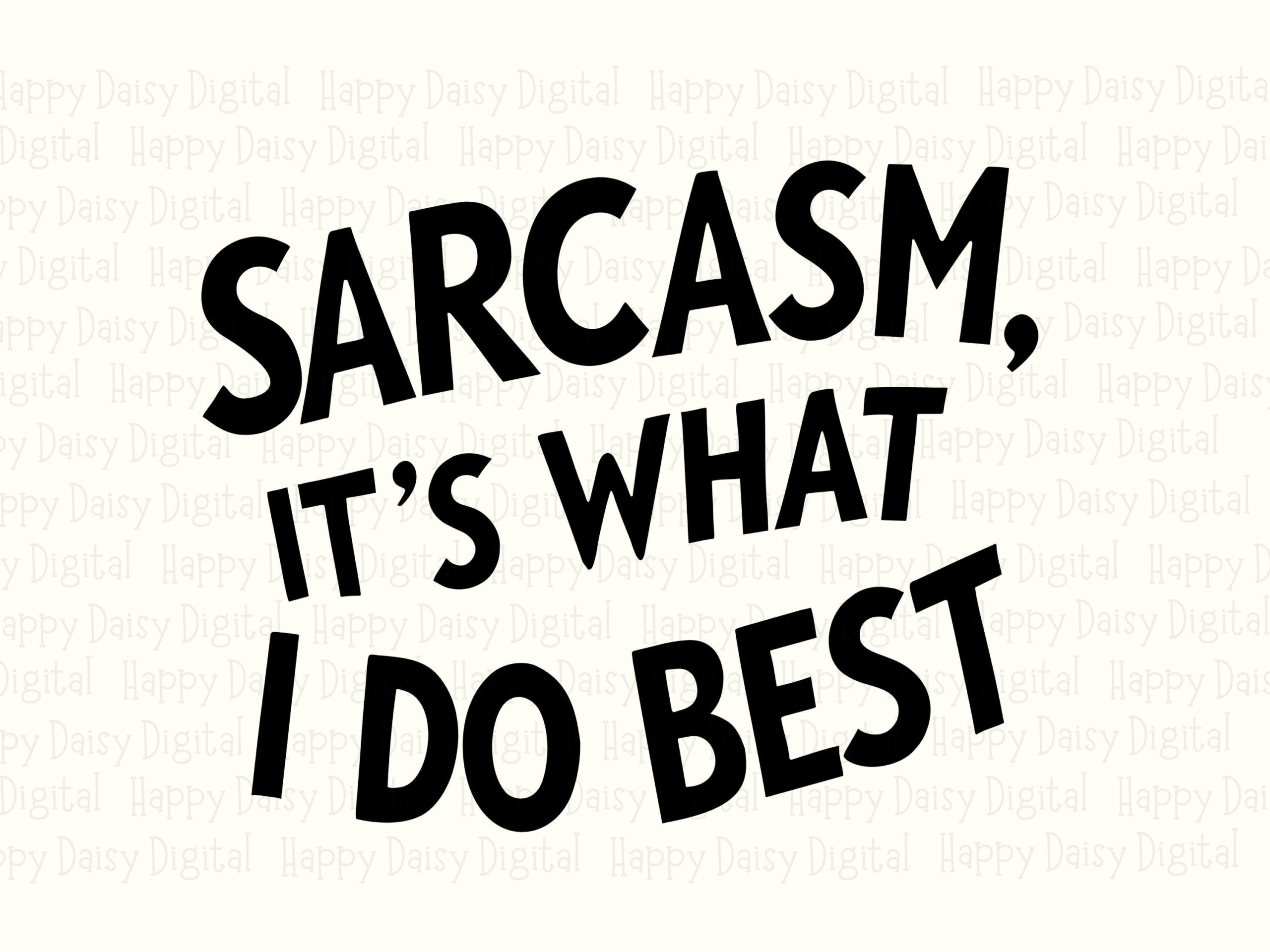 Sarcasm Svg, Bold Slanted Funny Quote Design | PNG + Vector Bundle, 300 DPI | Commercial License - Image 2