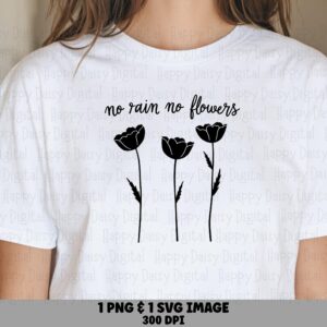 Poppy SVG, Inspirational PNG Bundle | Floral Script Artwork, Sublimation 300 DPI - Cricut Silhouette Canva