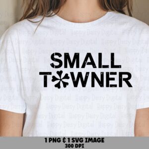 Small Towner, Distressed Floral Design Svg Png Bundle | Commercial Use Digital File | 300 DPI, Cricut, Sublimation