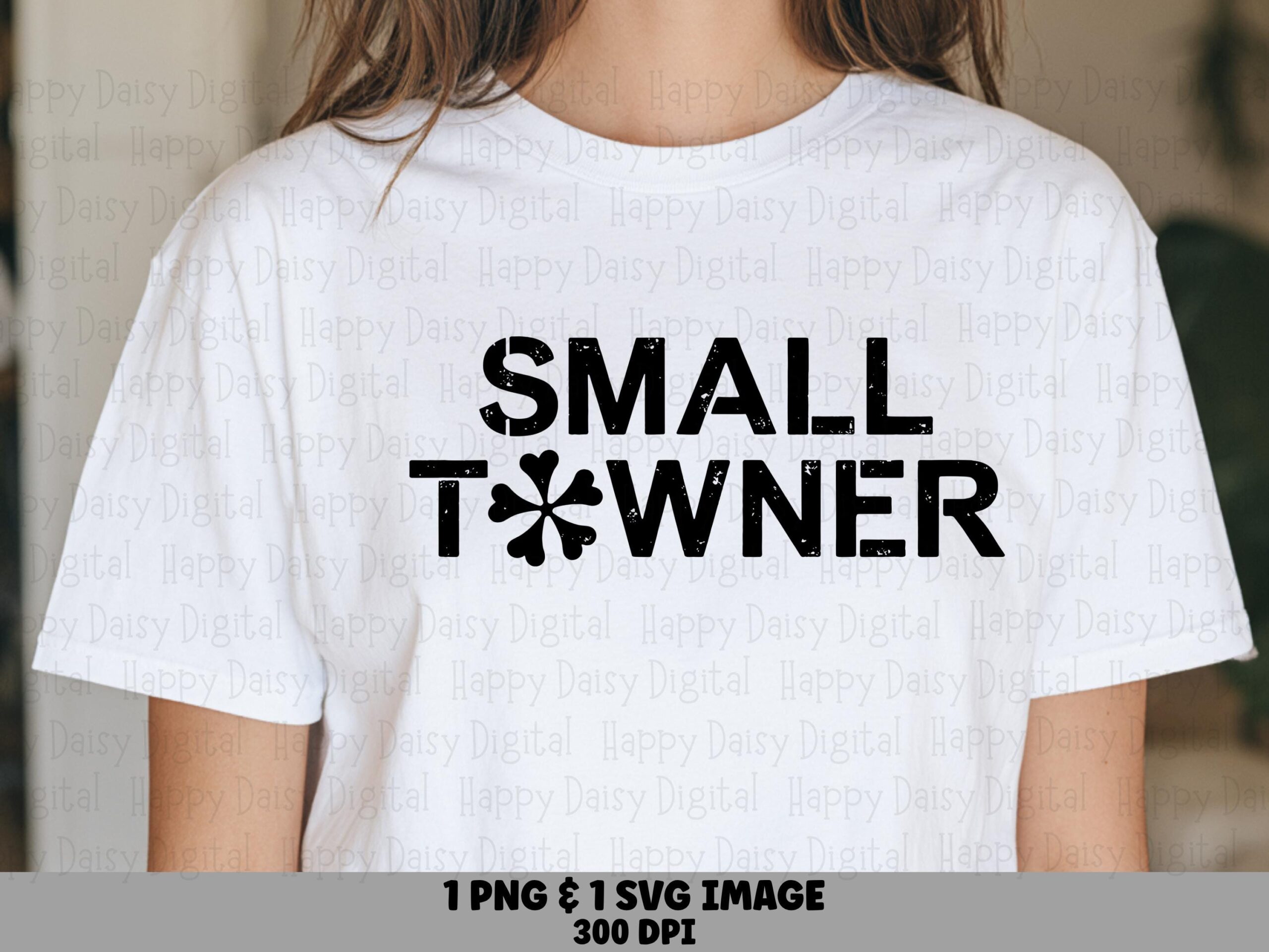 Small Towner, Distressed Floral Design Svg Png Bundle | Commercial Use Digital File | 300 DPI, Cricut, Sublimation
