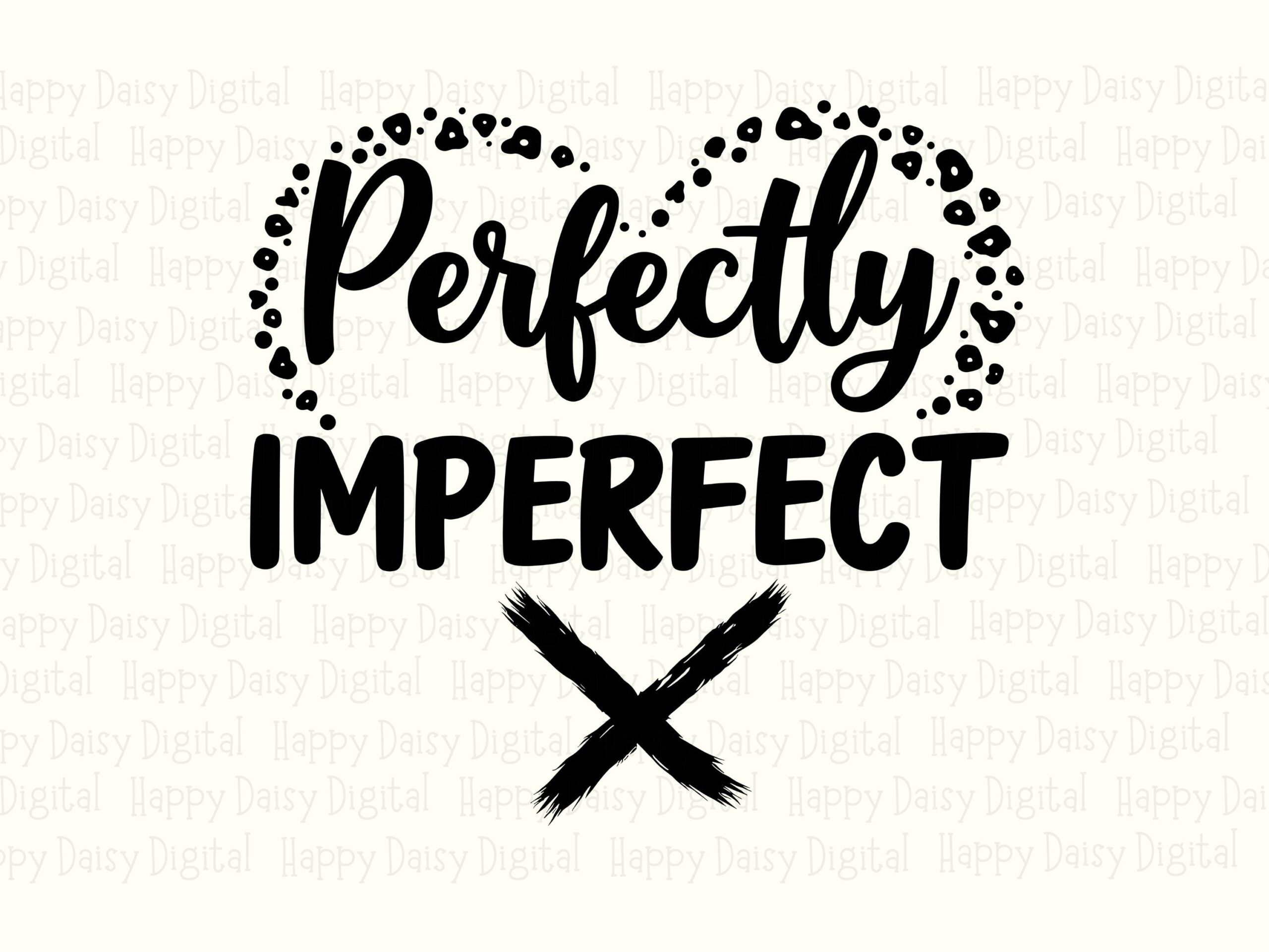 Perfectly Imperfect, Leopard Heart SVG PNG Bundle | Self Love Sublimation Design, 300 DPI - Commercial Use - Image 2