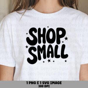 Shop Small SVG, Retro Chunky Lettering Design Bundle | PNG, 300 DPI | Sublimation, Cricut Ready