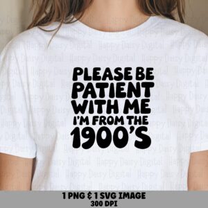From The 1900s, Retro Chunky Lettering Design - PNG, SVG Bundle, Cricut Silhouette Sublimation