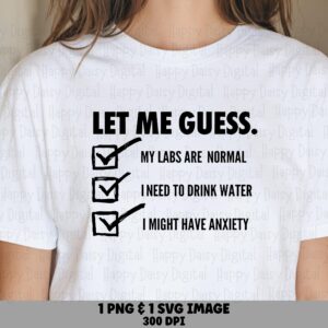 Let Me Guess Svg, Anxiety Humor Design, Funny Quote, Sublimation | PNG File, 300 DPI | Cricut