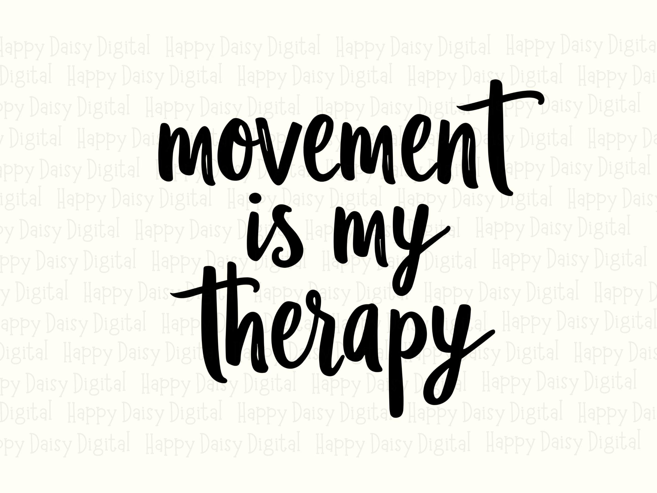Movement Is Therapy, Fitness Script SVG Bundle | PNG, Cut File, Sublimation Design - Commercial Use, Cricut - Image 2