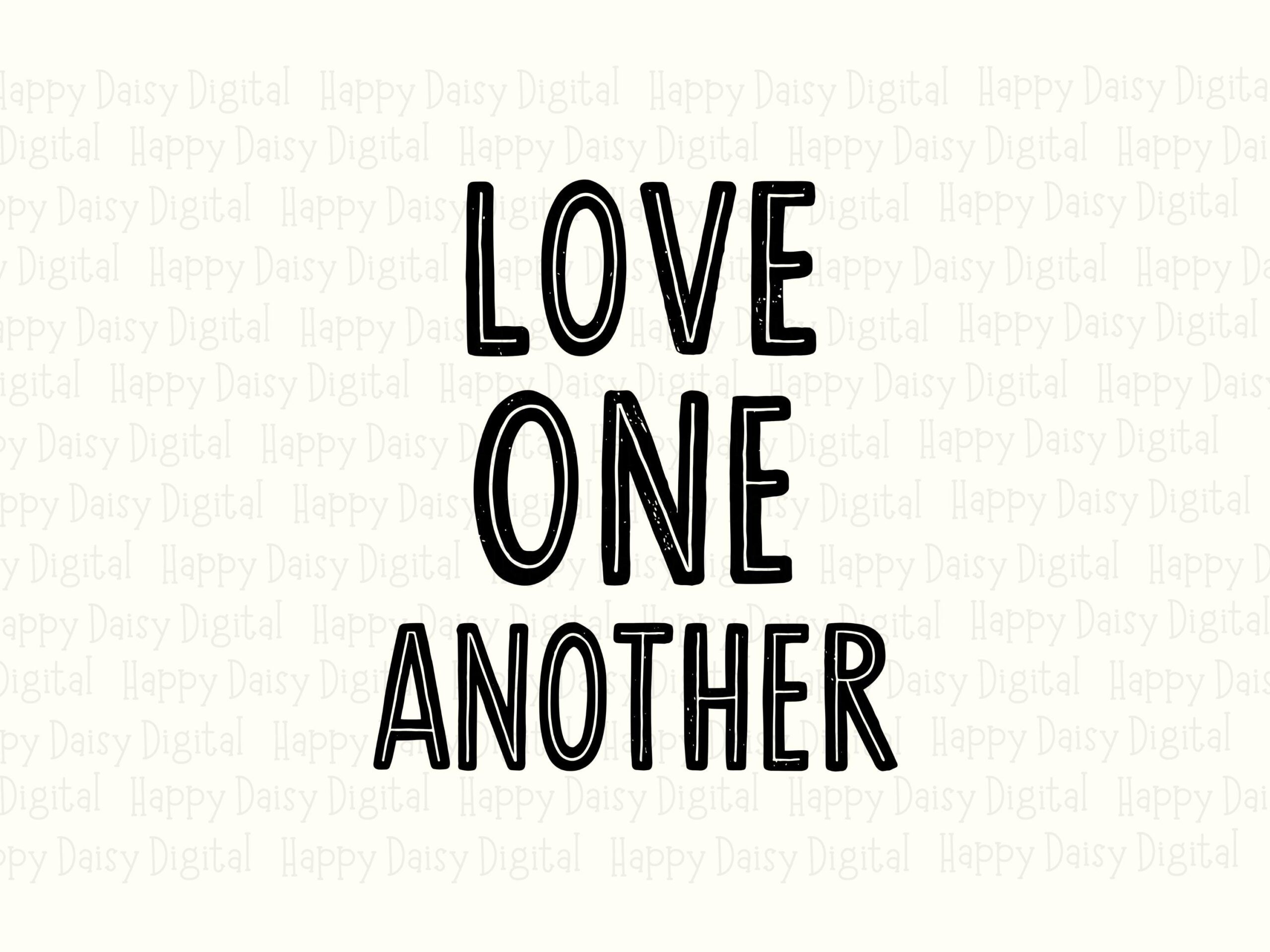 Love One Another, Outline Font Bundle - SVG PNG, Commercial Use | 300 DPI, Cricut Silhouette Canva - Image 2