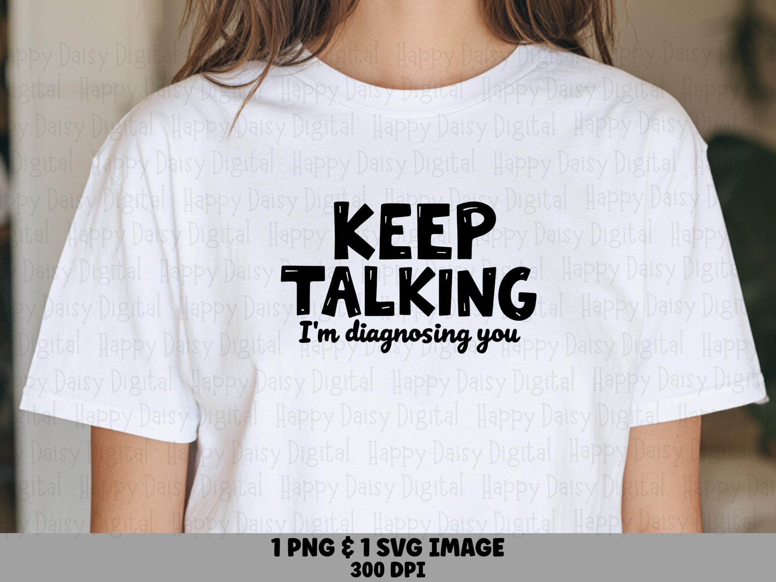 Keep Talking SVG, Sarcastic Quote Design | PNG Bundle, Distressed Script Text, Commercial License