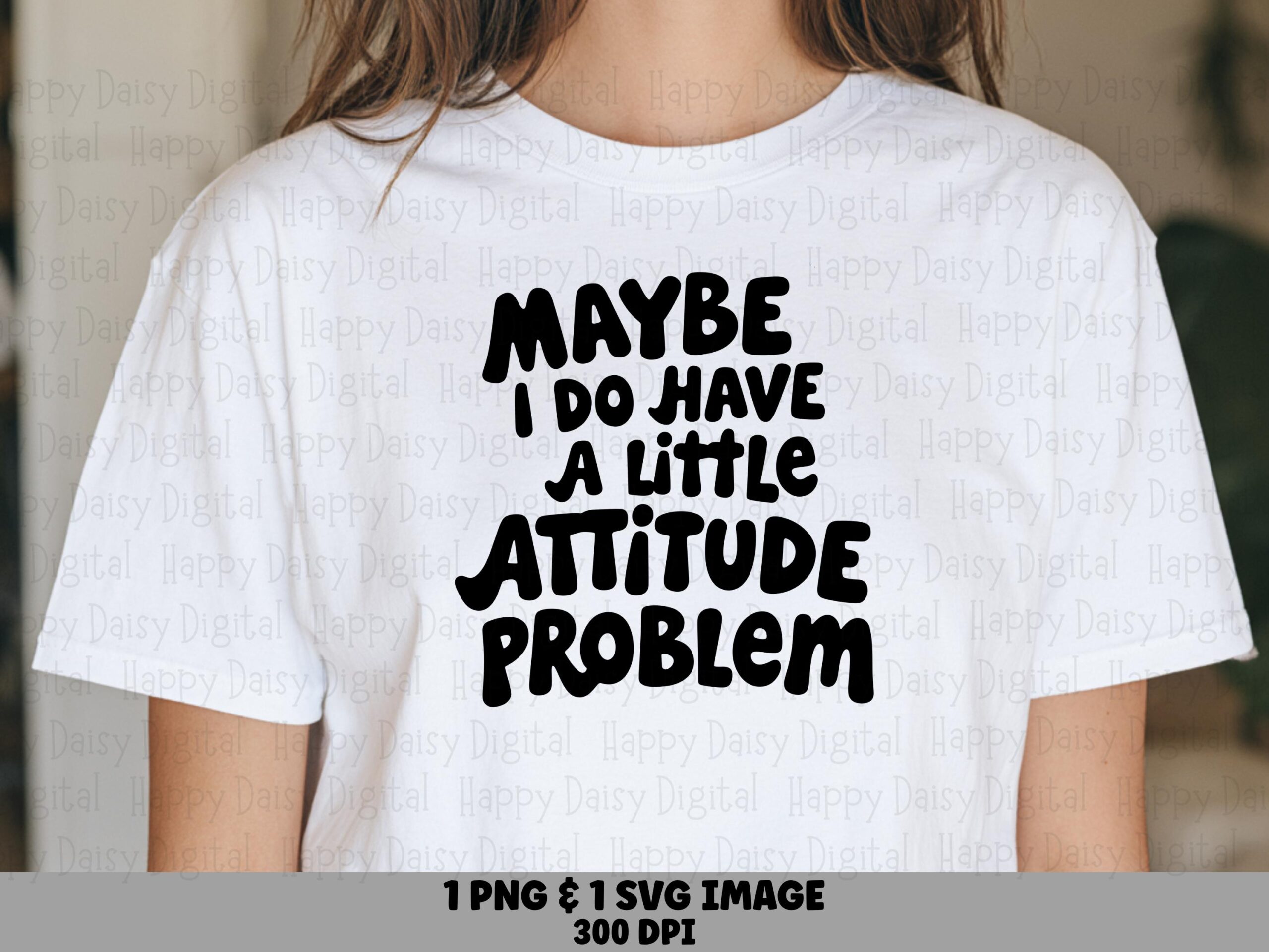 Attitude Problem Svg, Sassy Quote Design, Retro Font Saying - PNG Bundle | Commercial License