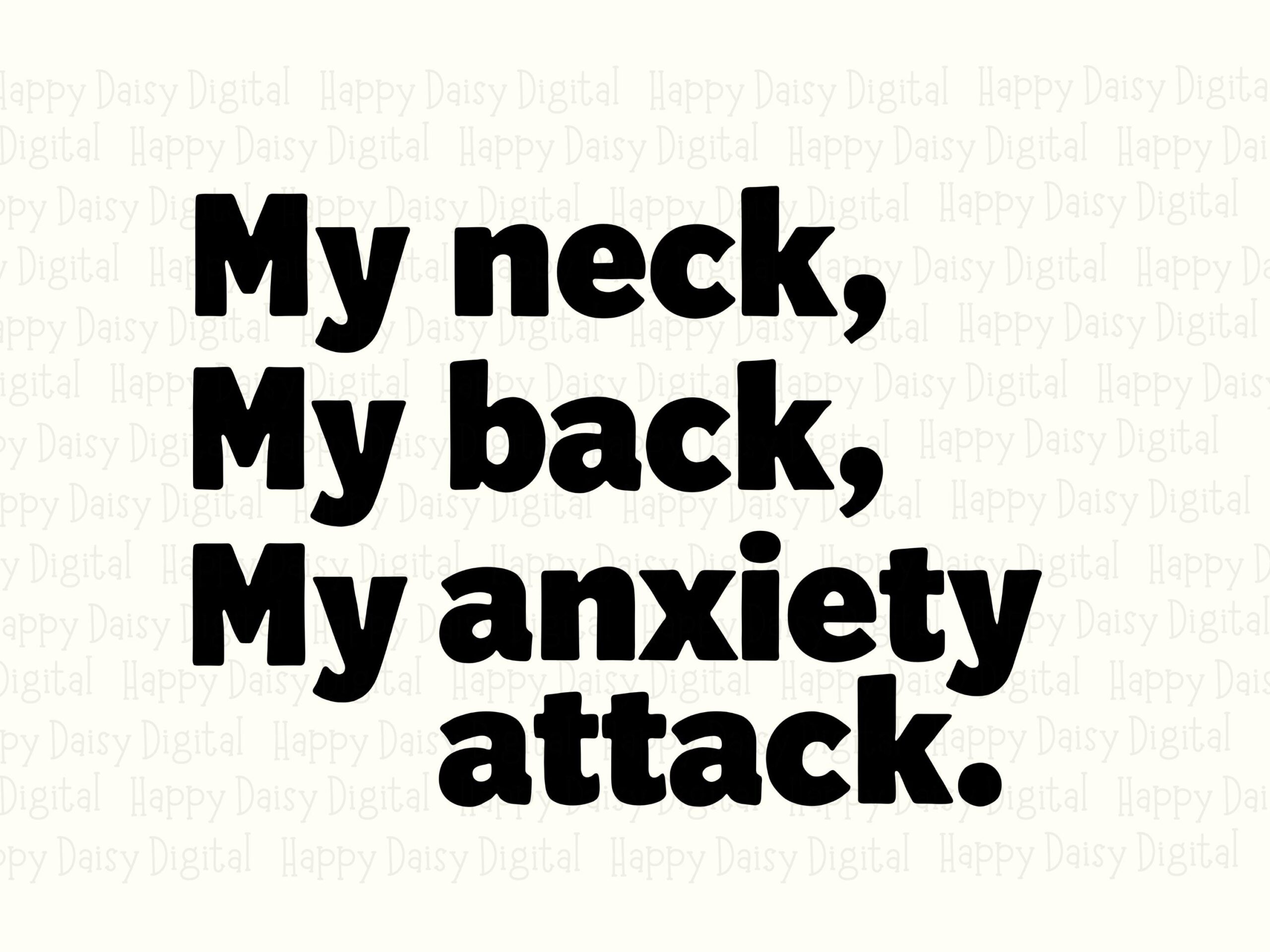 Anxiety SVG, Sarcastic Quote Cut File - Bold Typography, PNG Included | 300DPI Commercial Use - Image 2