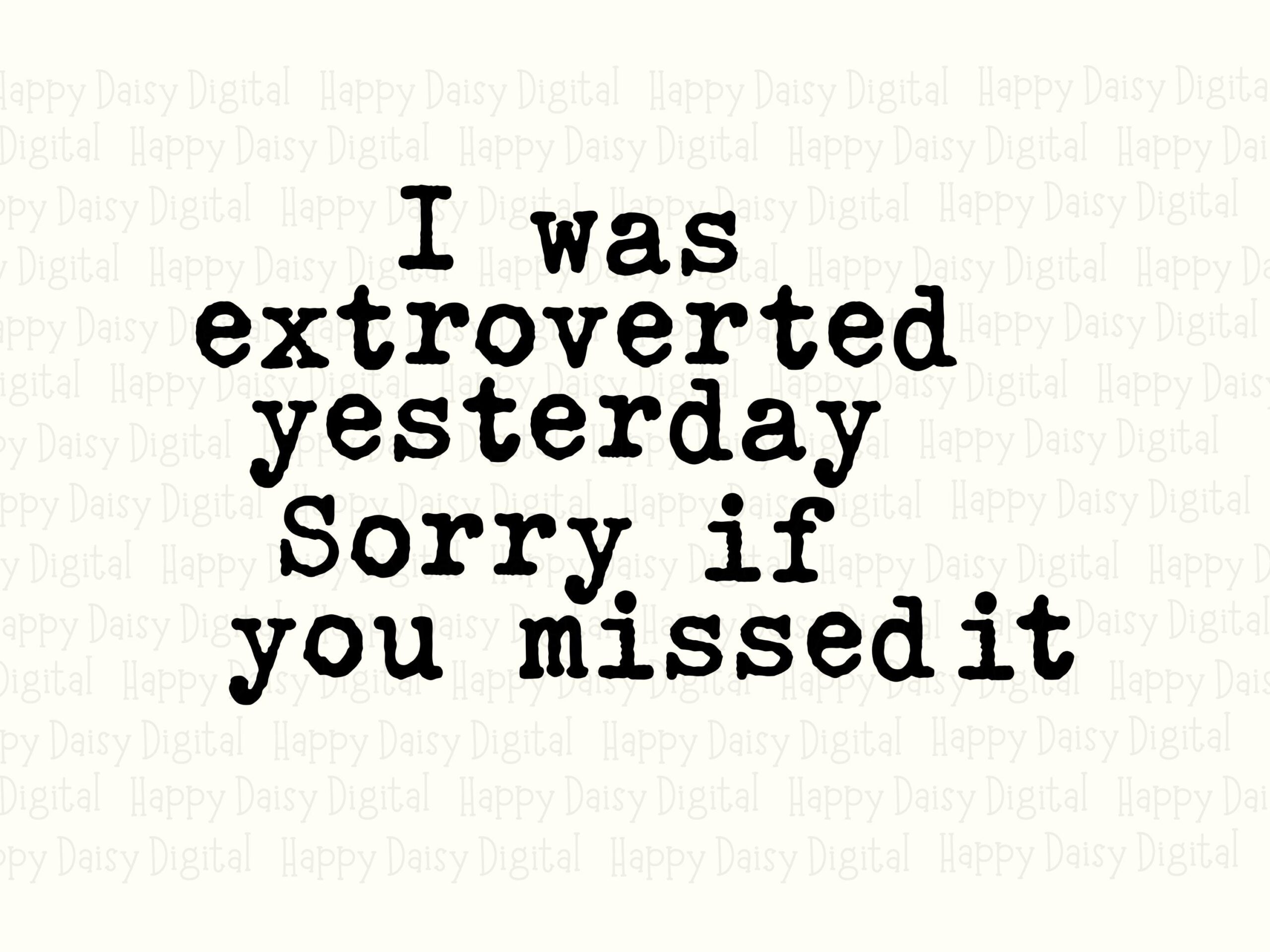 Introvert Svg, Typewriter Quote Design | PNG Bundle, Commercial License, For Cricut Silhouette, Sublimation - Image 2