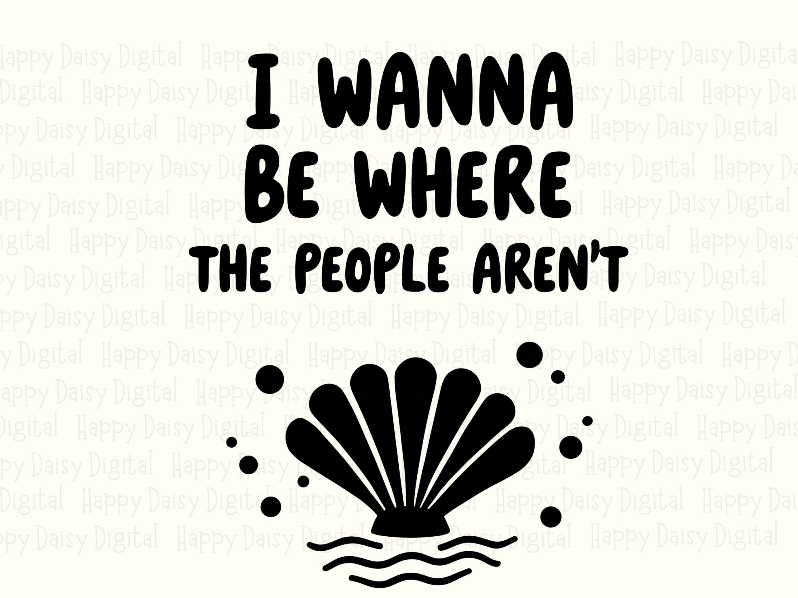 Introvert SVG, Beach Seashell Lettering Tumbler Design - PNG, Digital Files | Commercial Use, Sublimation Ready - Image 2